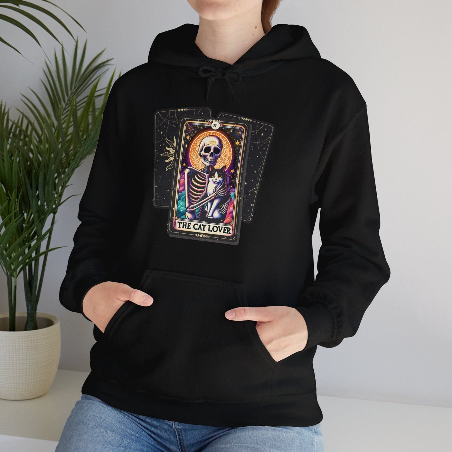 The Cat Lover Tarot Card Skeleton Hoodie Hoodie