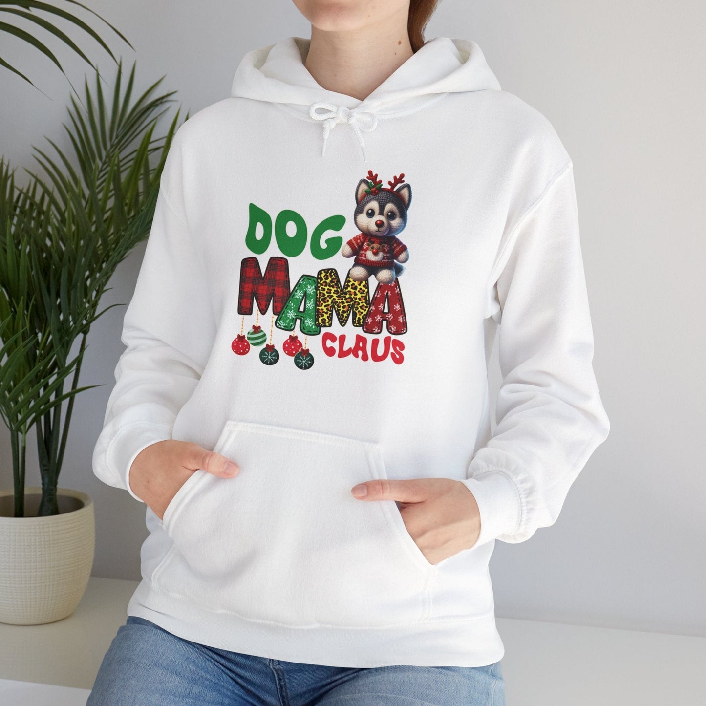 Husky Mama Claus Hoodie Hoodie