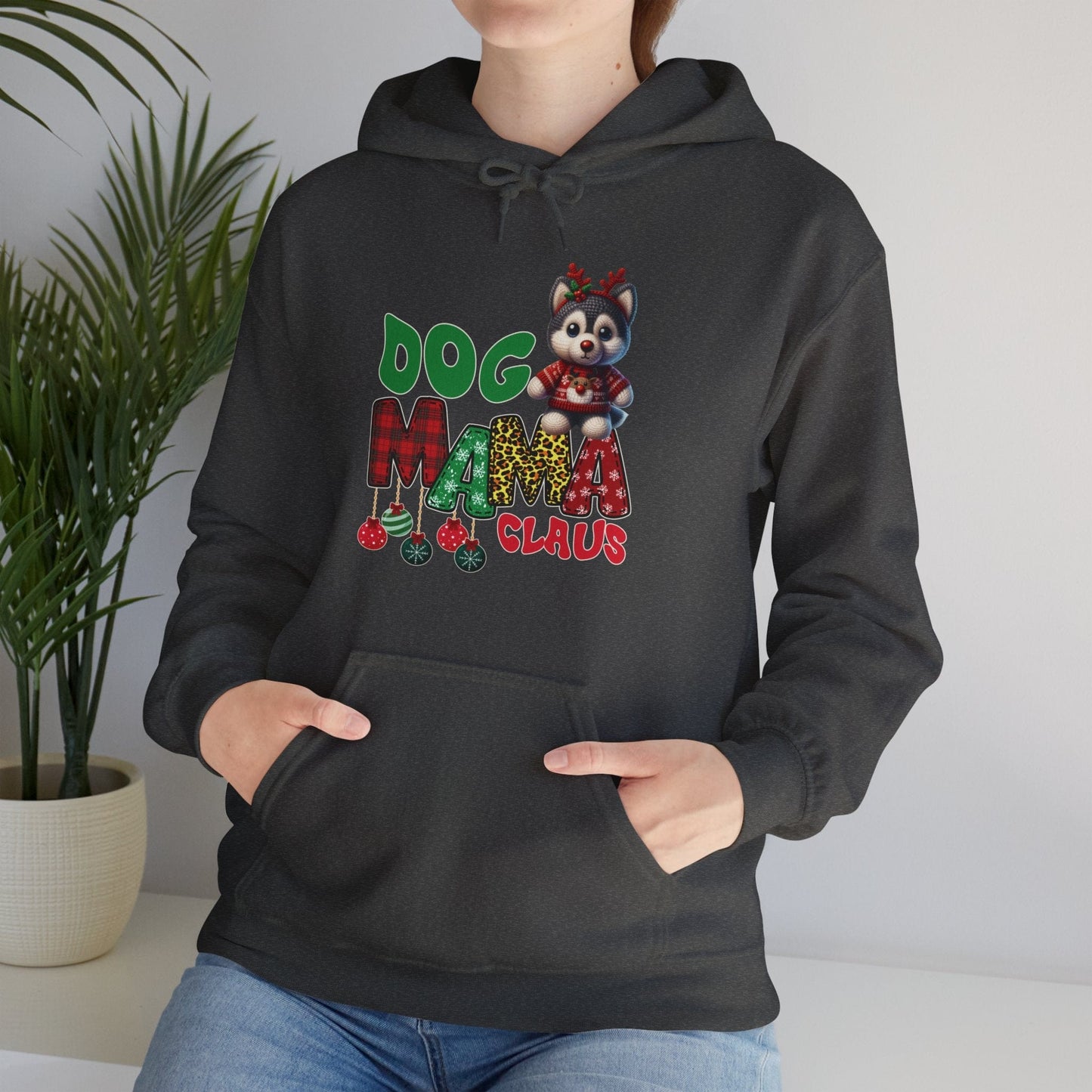 Husky Mama Claus Hoodie Hoodie