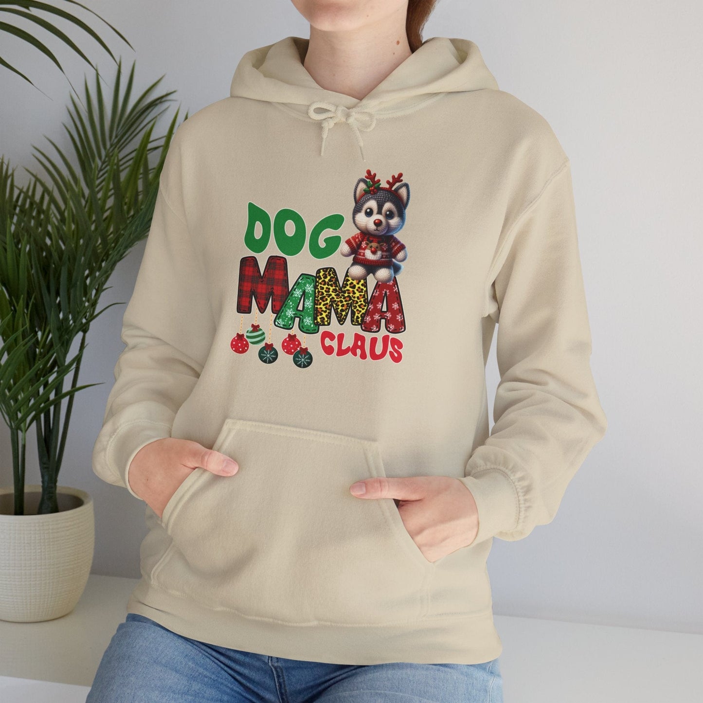 Husky Mama Claus Hoodie Hoodie