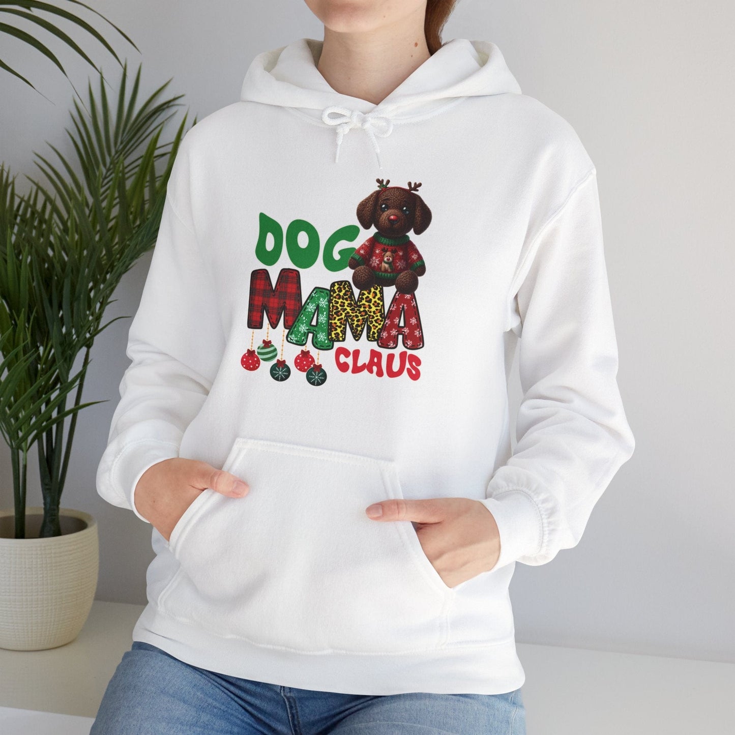 Crochet Dog Mama Claus Hoodie Hoodie