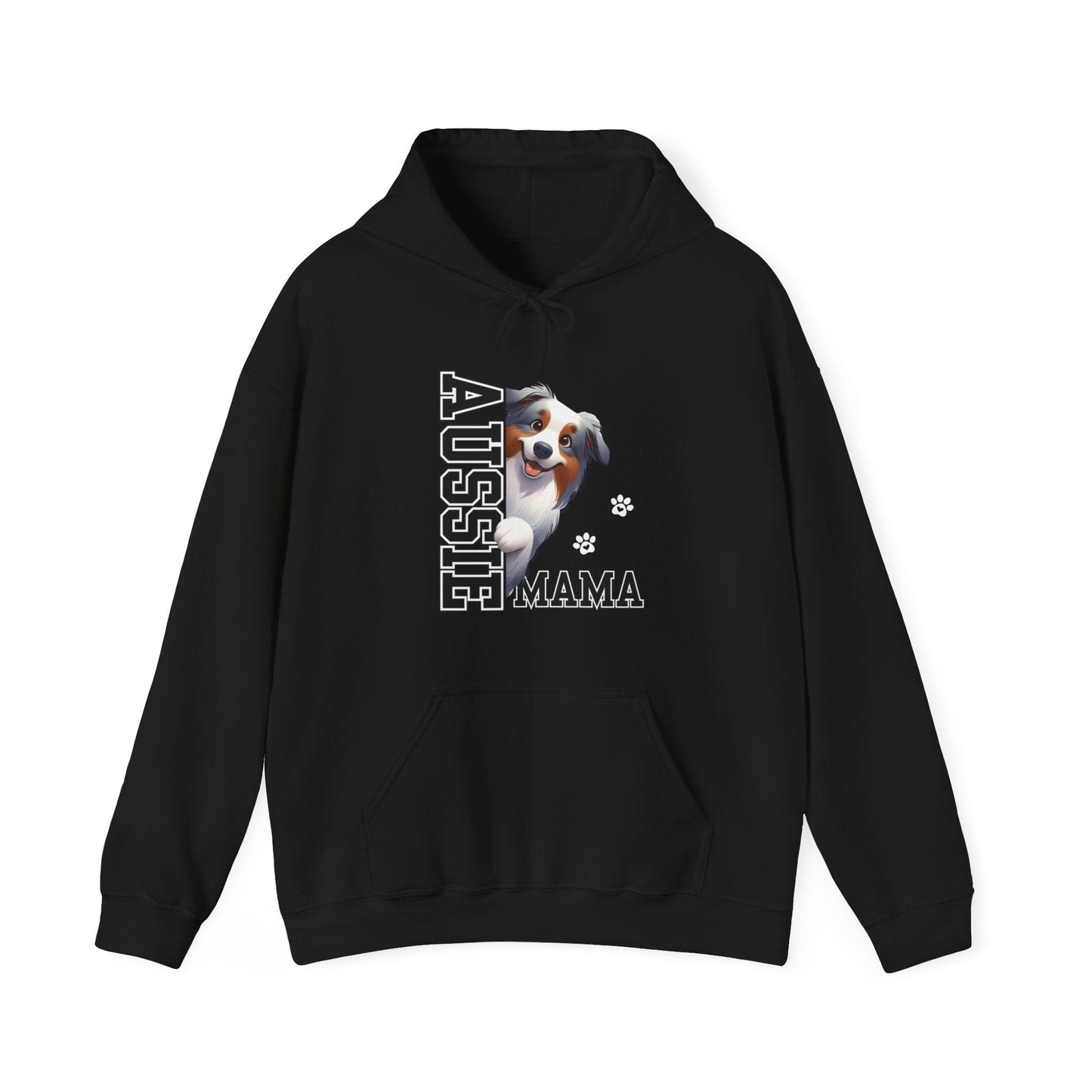 Australian Shepherd Mama Hooded Sweatshirt Hoodie Black / S