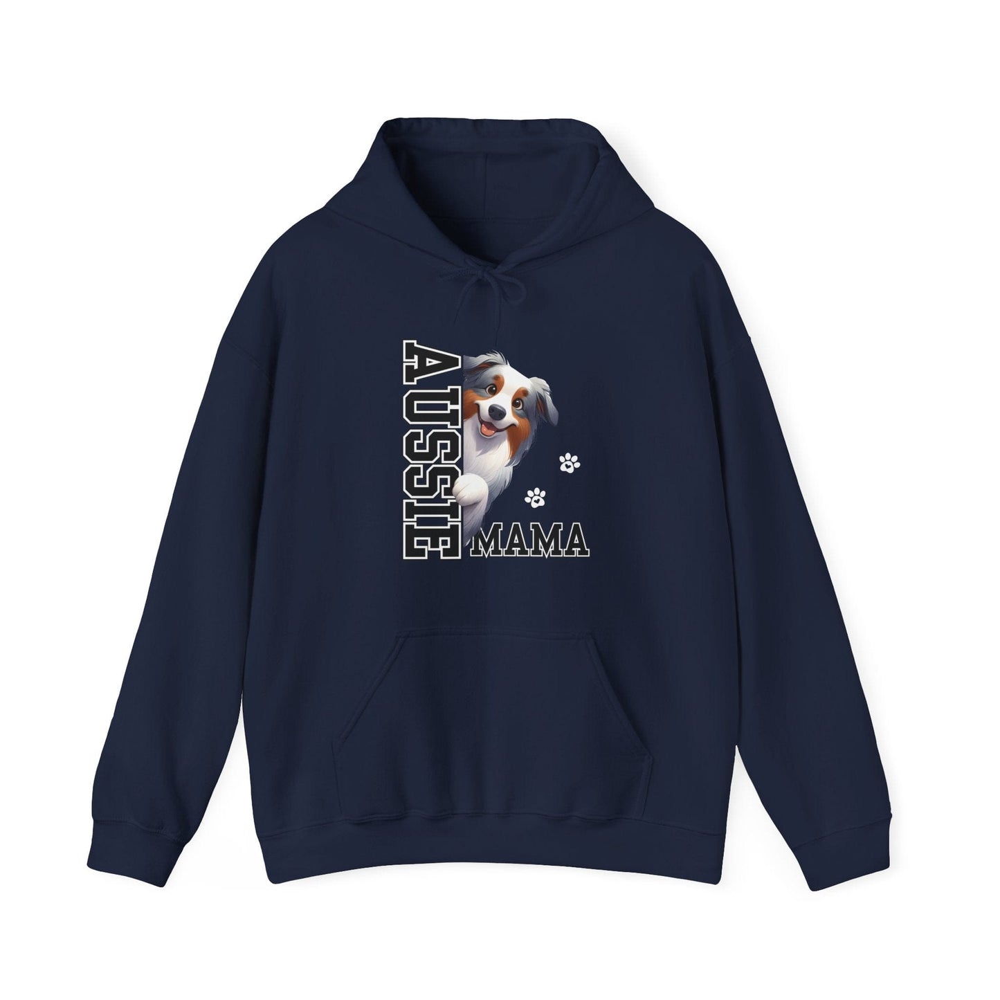 Australian Shepherd Mama Hooded Sweatshirt Hoodie Navy / S