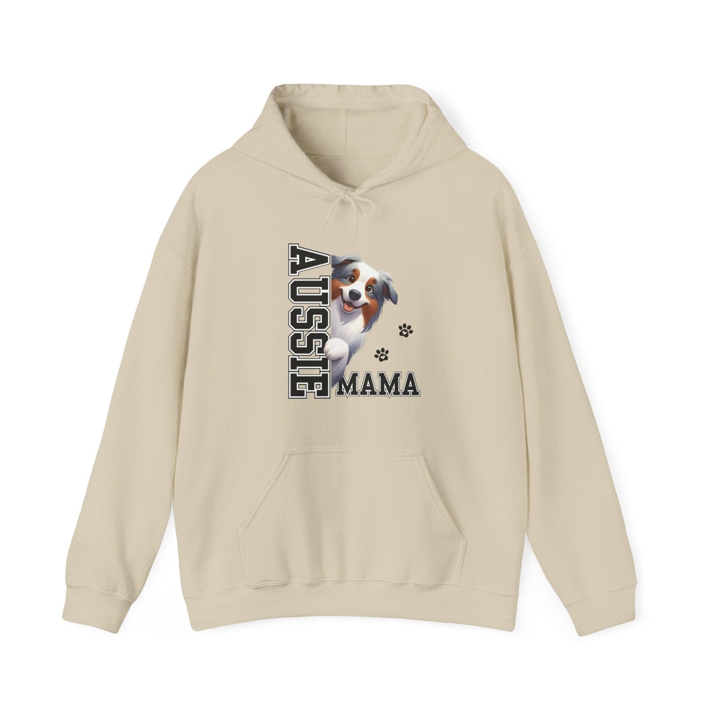 Australian Shepherd Mama Hooded Sweatshirt Hoodie Sand / S