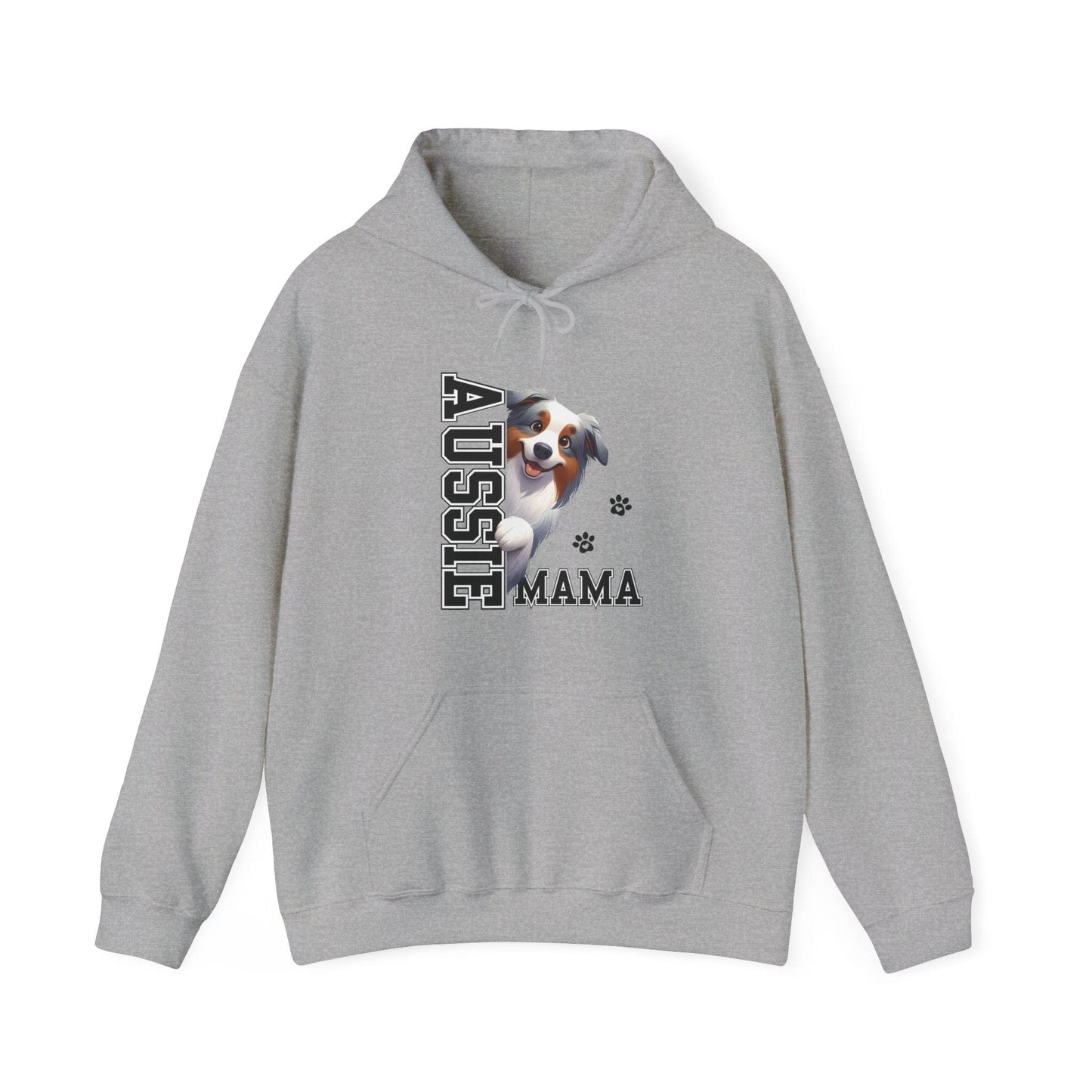 Australian Shepherd Mama Hooded Sweatshirt Hoodie Sport Grey / S