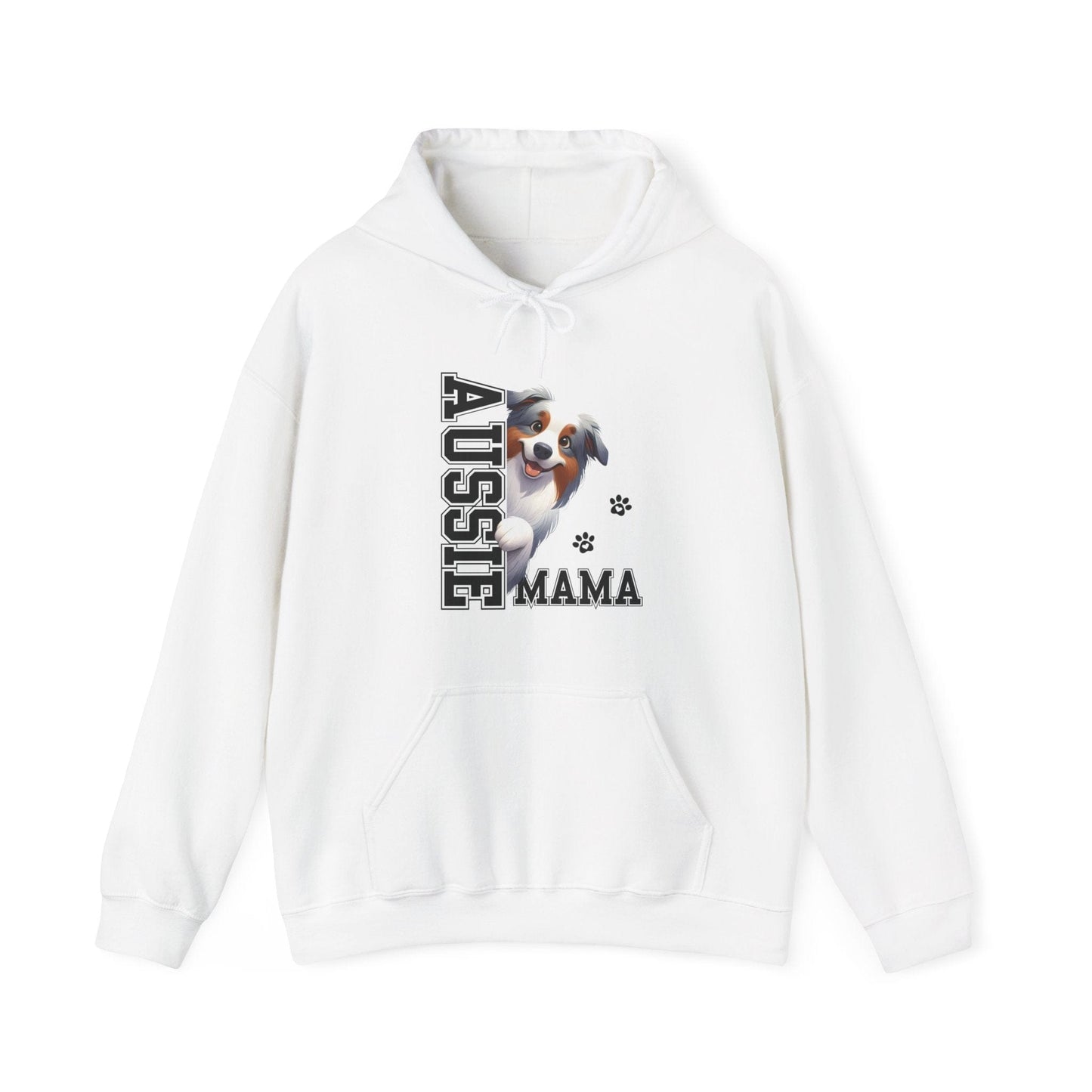 Australian Shepherd Mama Hooded Sweatshirt Hoodie White / S