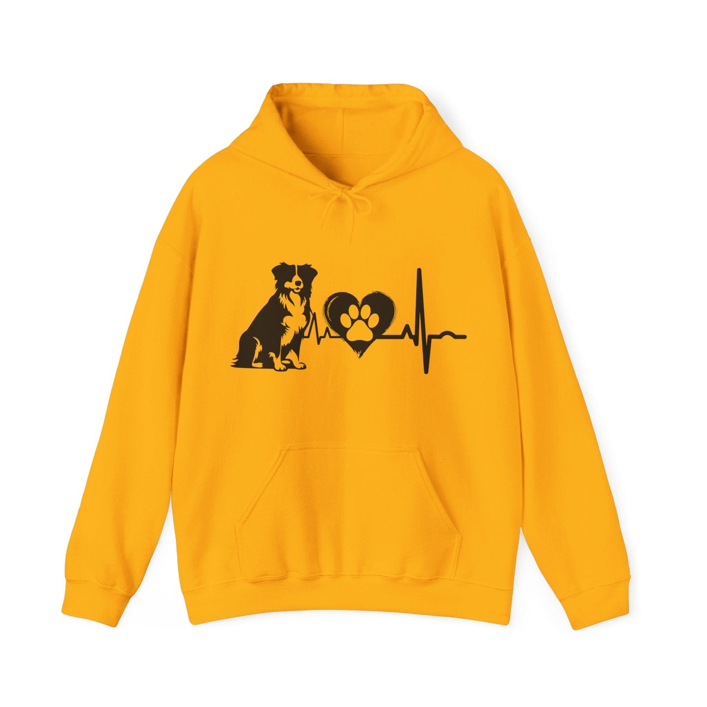 Aussie Love Outline Graphic Hoodie Hoodie Gold / S