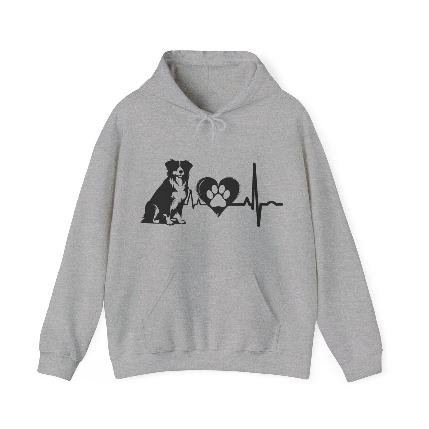 Aussie Love Outline Graphic Hoodie Hoodie Sport Grey / S