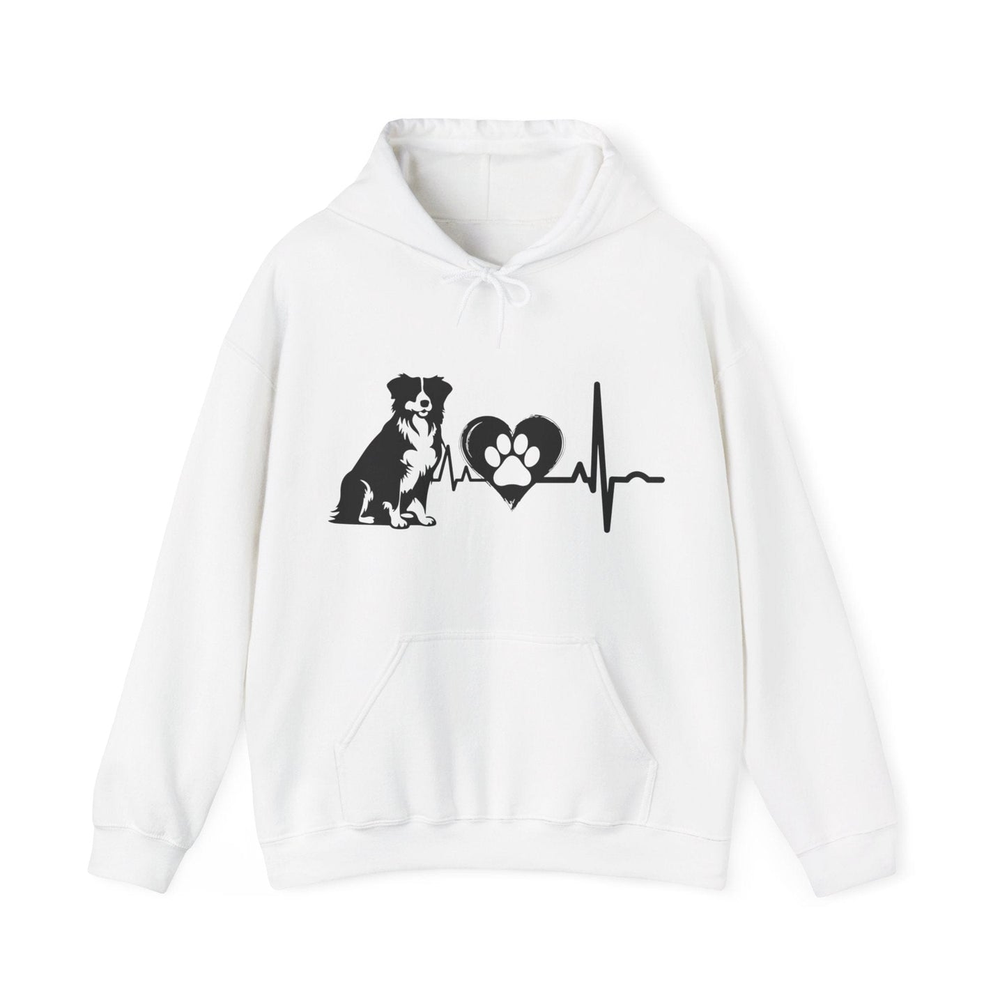 Aussie Love Outline Graphic Hoodie Hoodie White / S