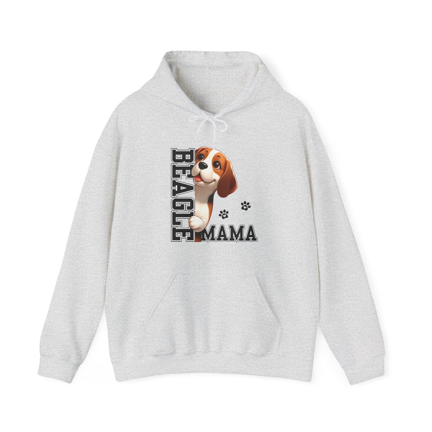 Beagle Mama Hooded Sweatshirt Hoodie Ash / S