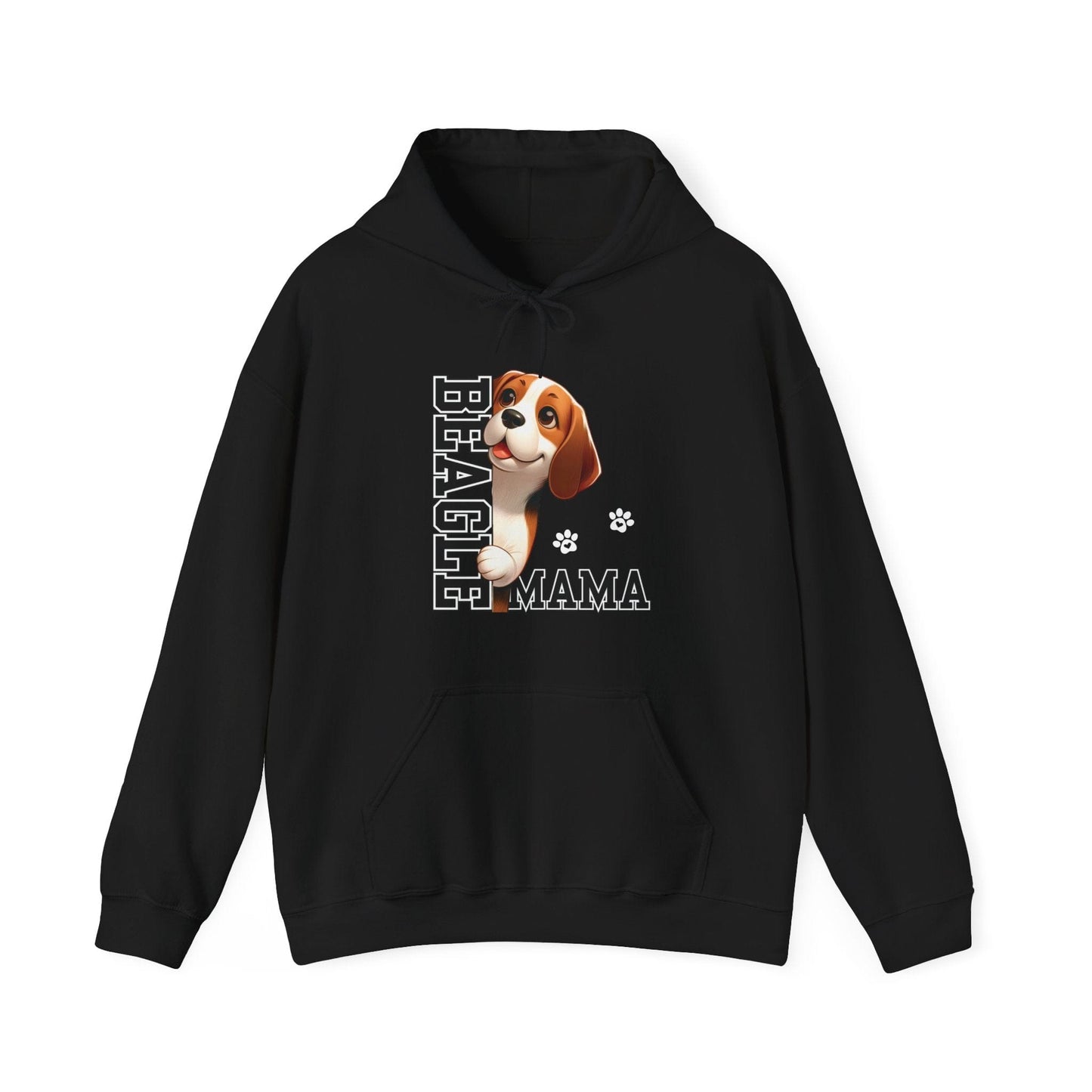 Beagle Mama Hooded Sweatshirt Hoodie Black / S