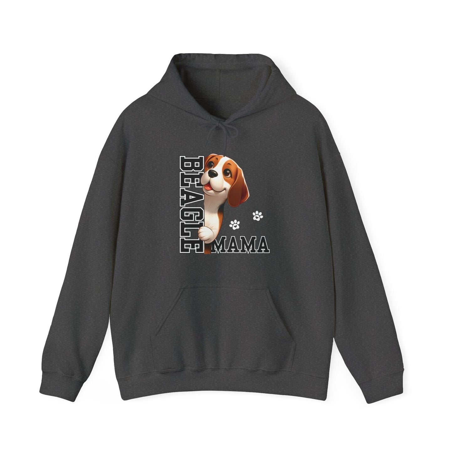 Beagle Mama Hooded Sweatshirt Hoodie Dark Heather / S