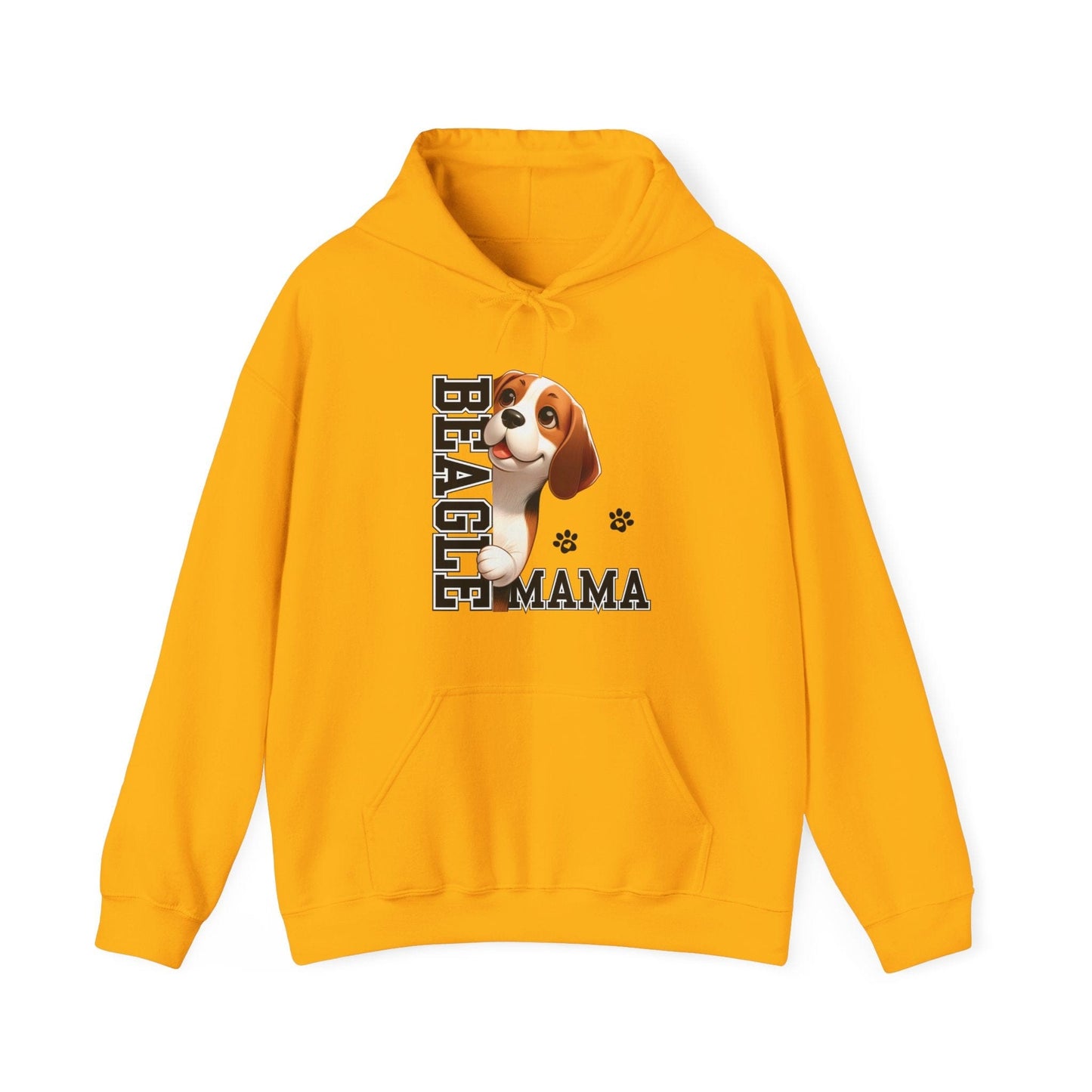 Beagle Mama Hooded Sweatshirt Hoodie Gold / S