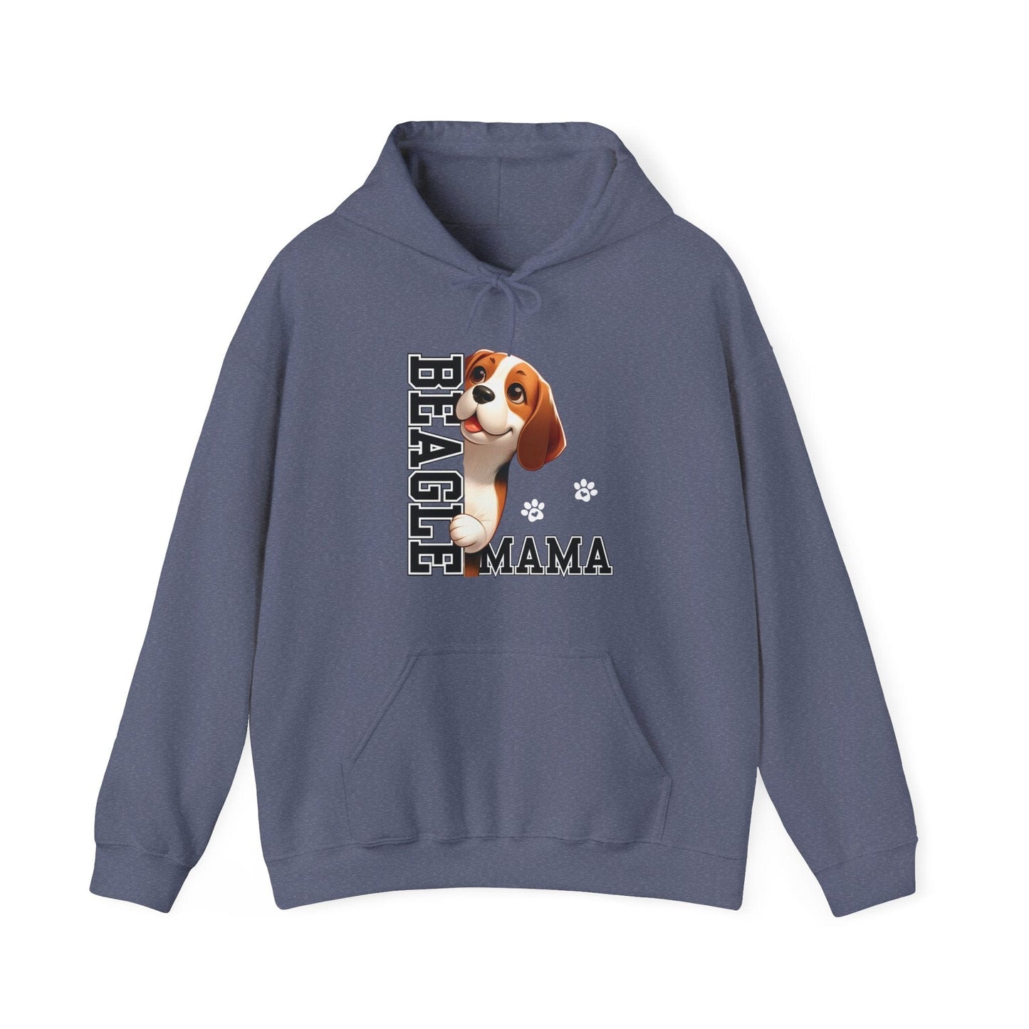 Beagle Mama Hooded Sweatshirt Hoodie Heather Navy / S