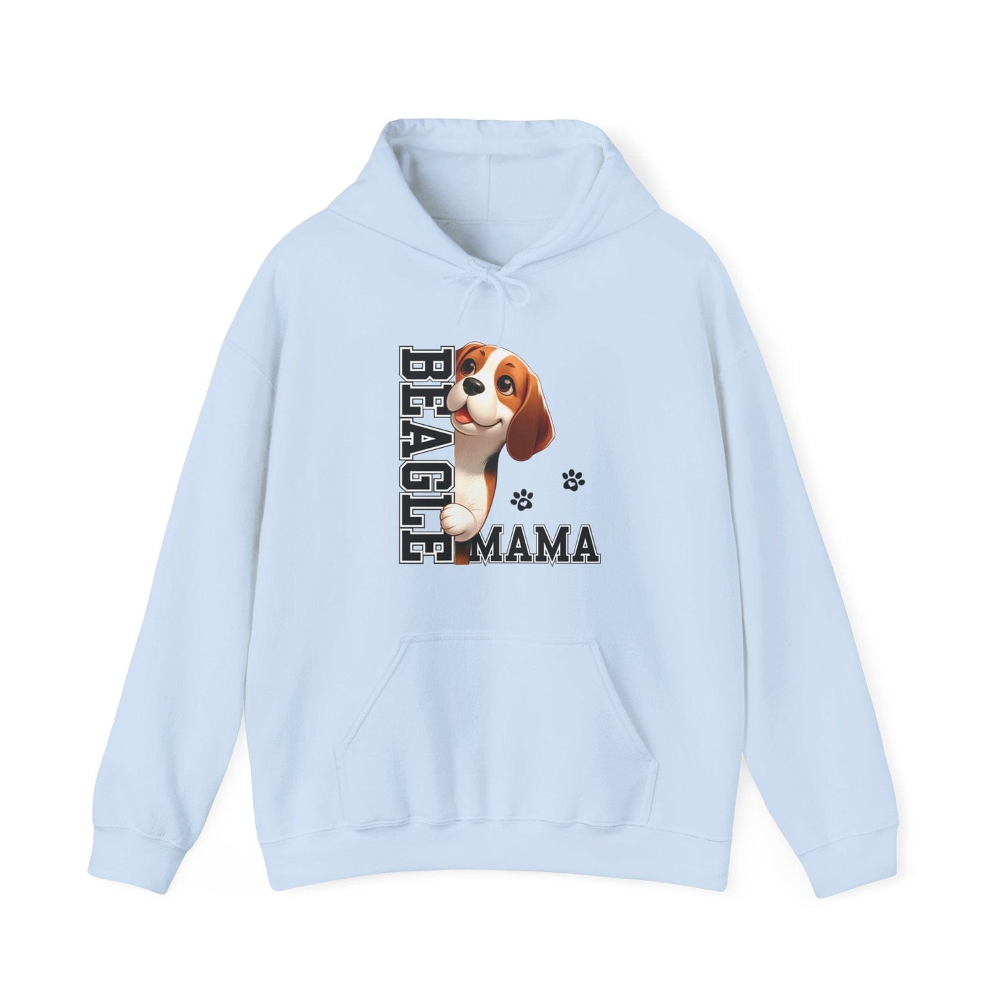 Beagle Mama Hooded Sweatshirt Hoodie Light Blue / S