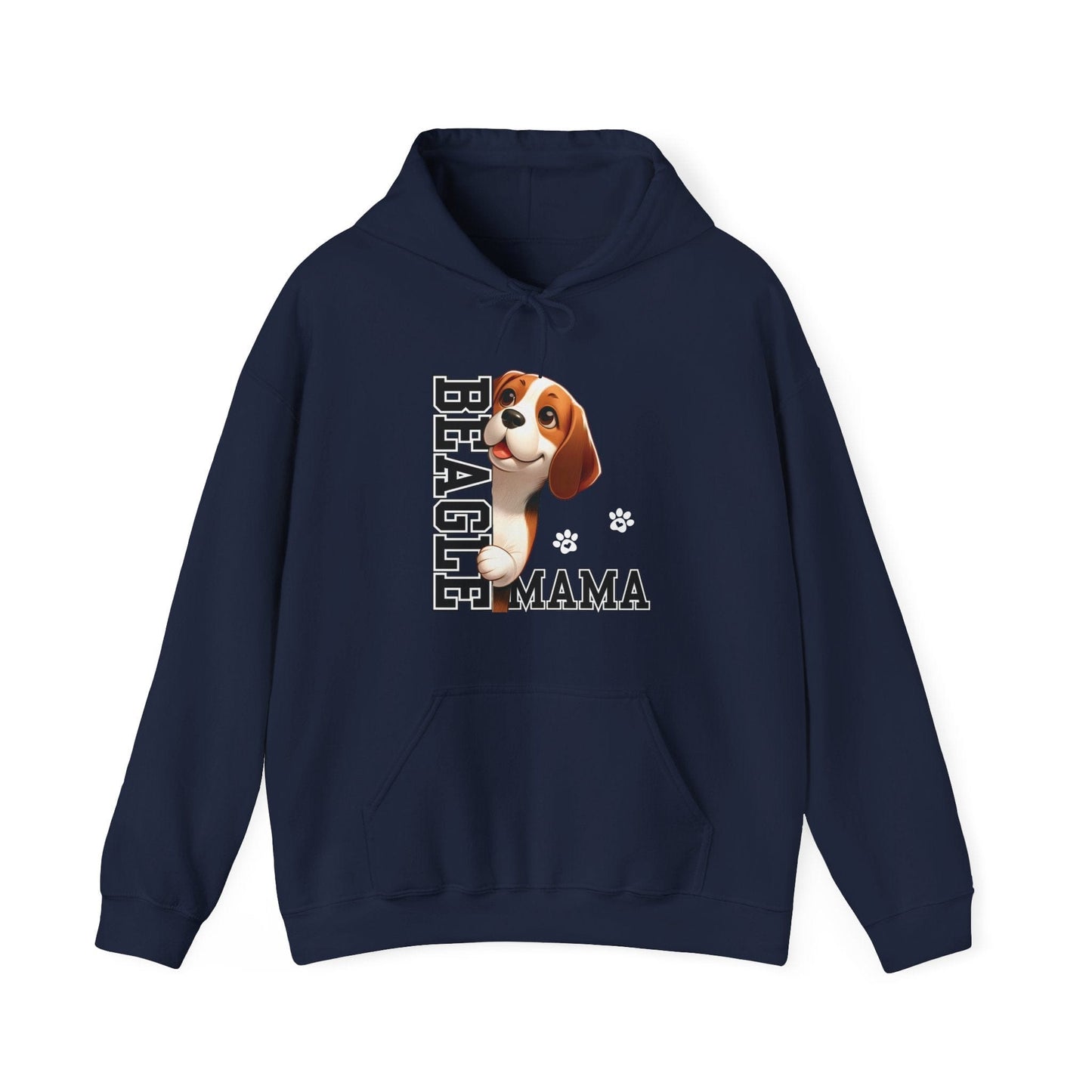 Beagle Mama Hooded Sweatshirt Hoodie Navy / S