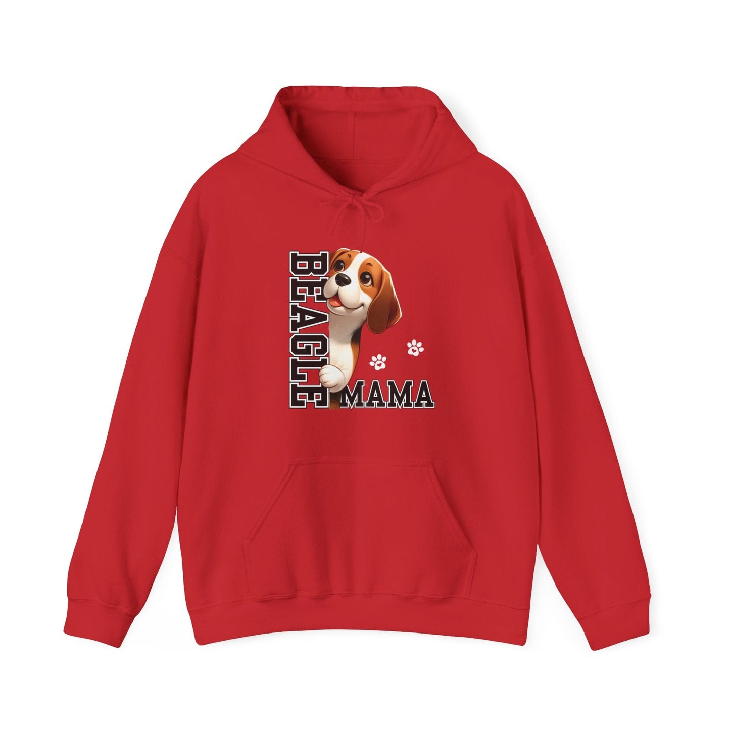 Beagle Mama Hooded Sweatshirt Hoodie Red / S