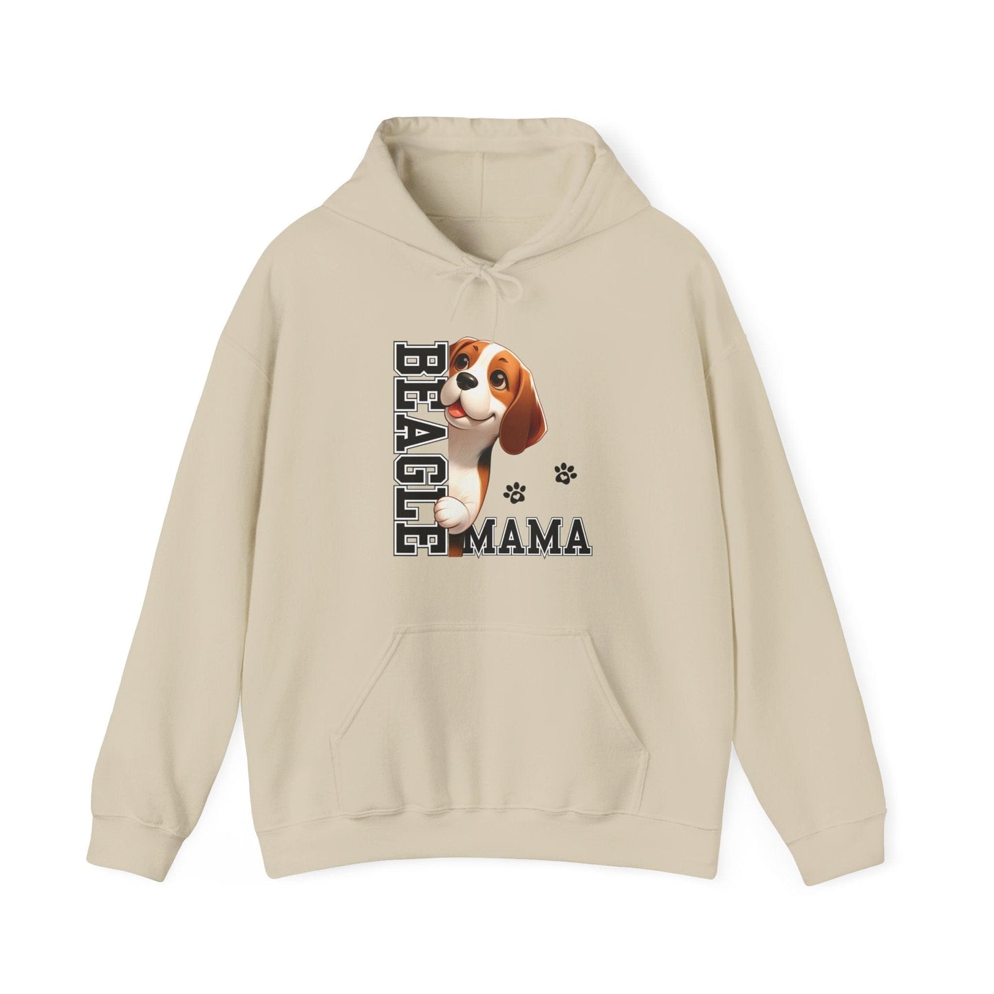 Beagle Mama Hooded Sweatshirt Hoodie Sand / S