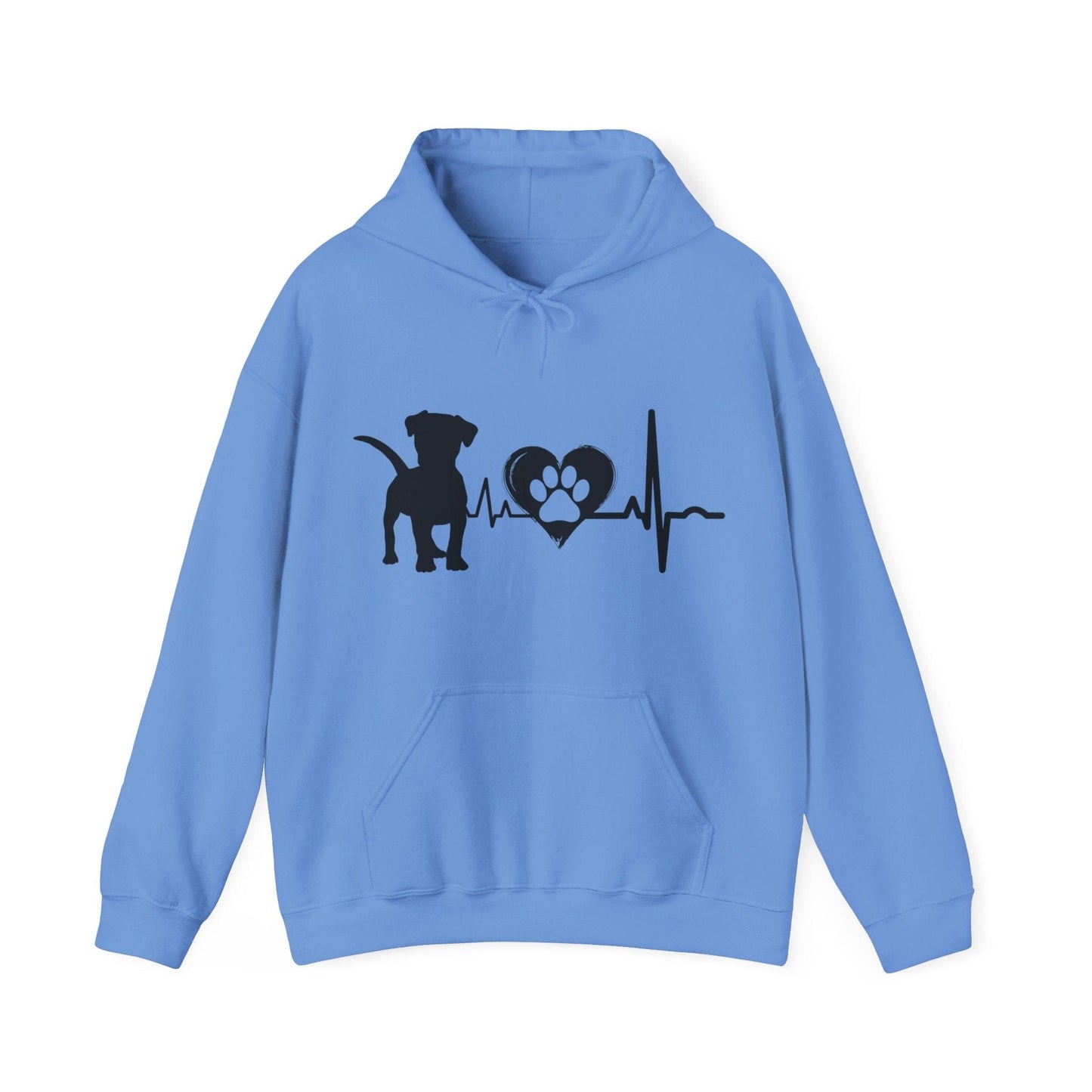Beagle Love Outline Graphic Hoodie Hoodie Carolina Blue / S