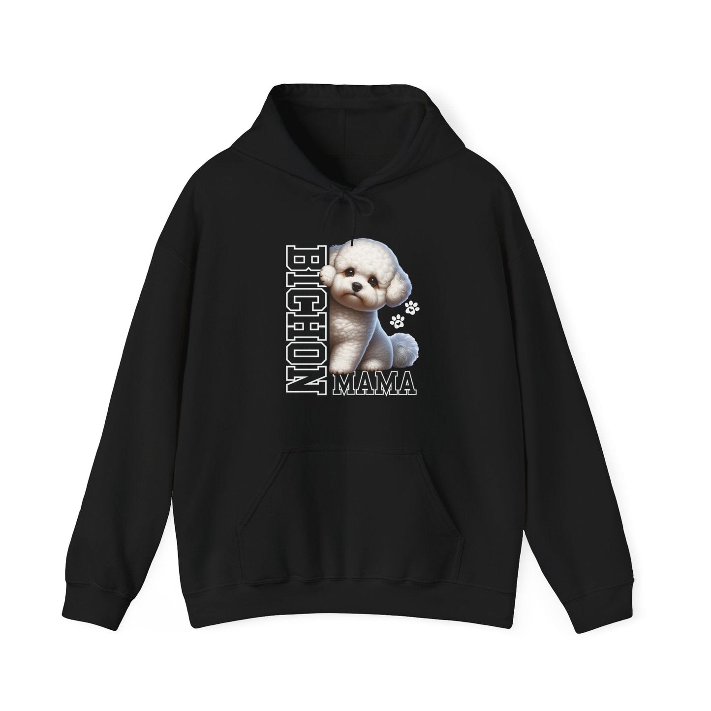 Bichon Frise Mama Hooded Sweatshirt Hoodie Black / S