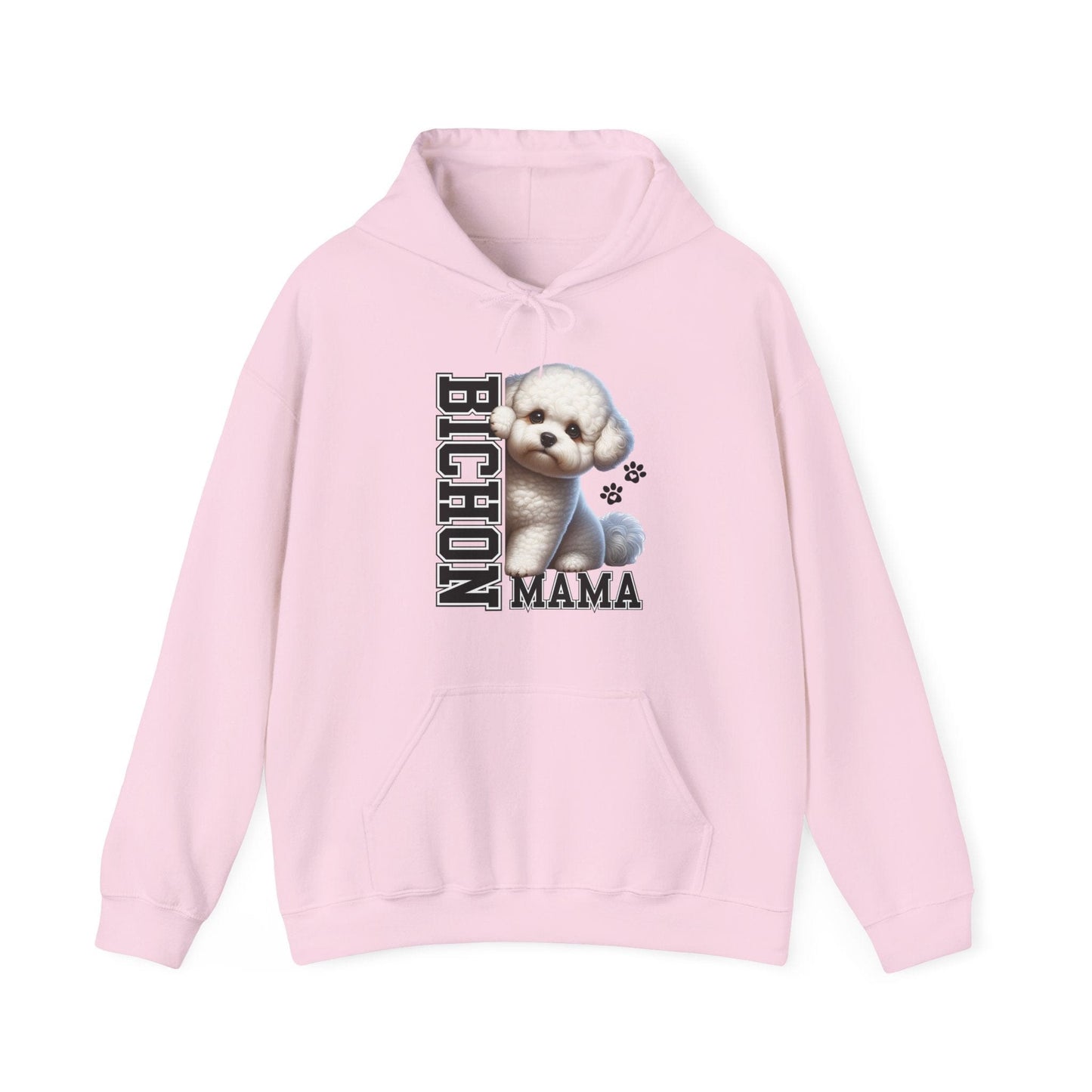 Bichon Frise Mama Hooded Sweatshirt Hoodie Light Pink / S
