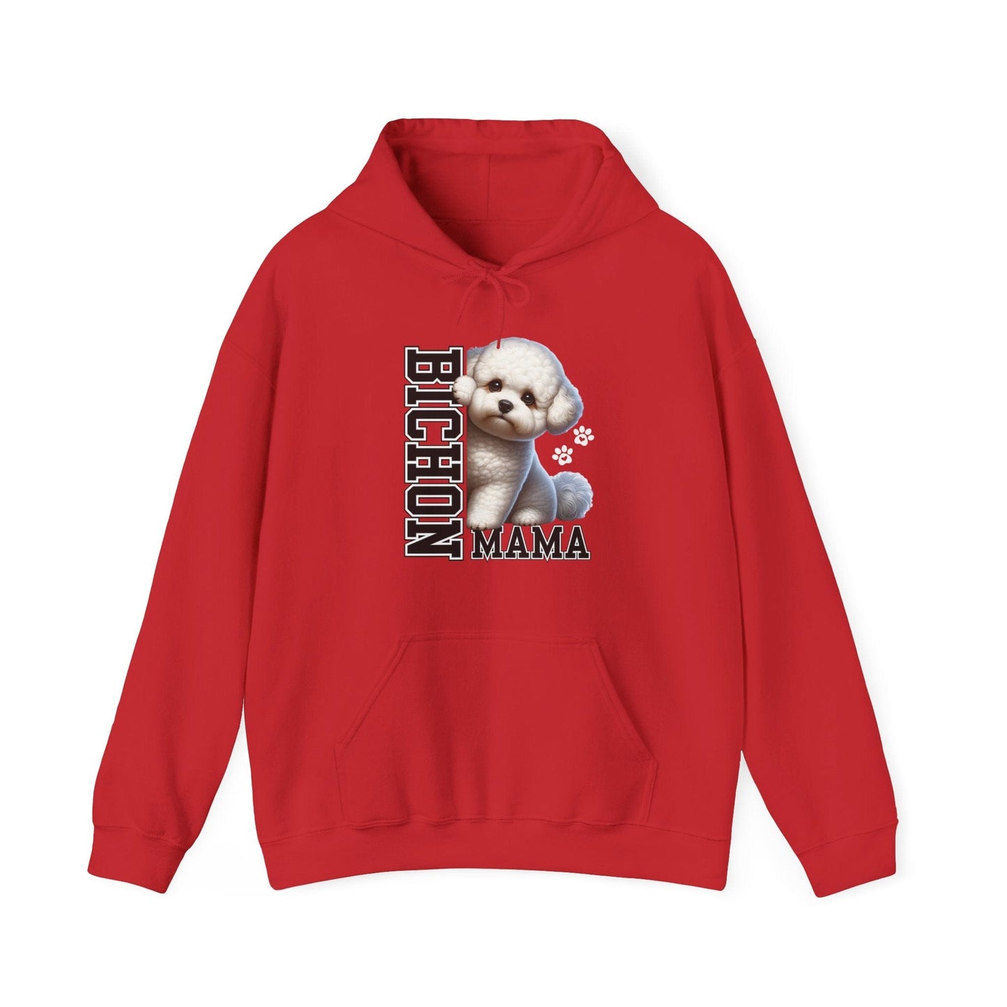 Bichon Frise Mama Hooded Sweatshirt Hoodie Red / S