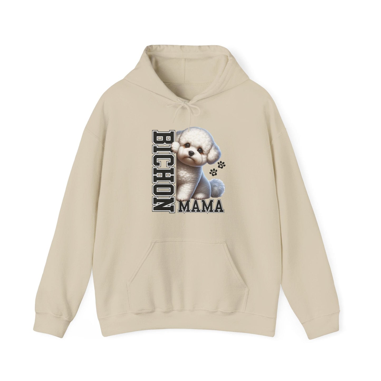 Bichon Frise Mama Hooded Sweatshirt Hoodie Sand / S