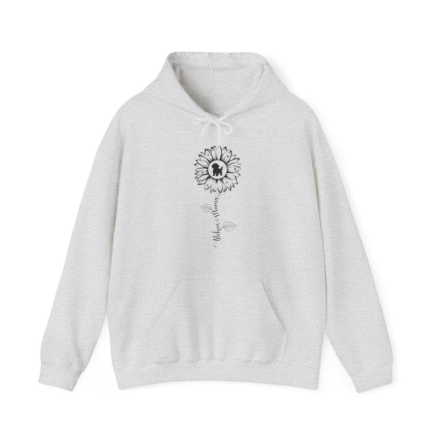 Bichon Mama Sunflower Hoodie Hoodie Ash / S