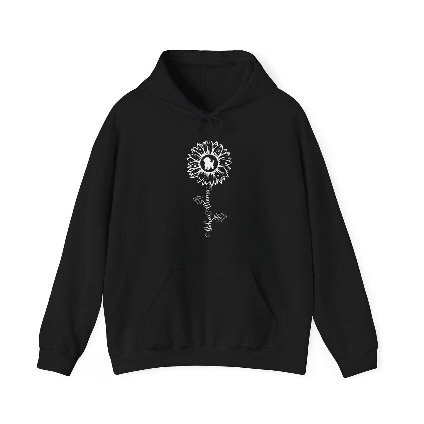 Bichon Mama Sunflower Hoodie Hoodie Black / S