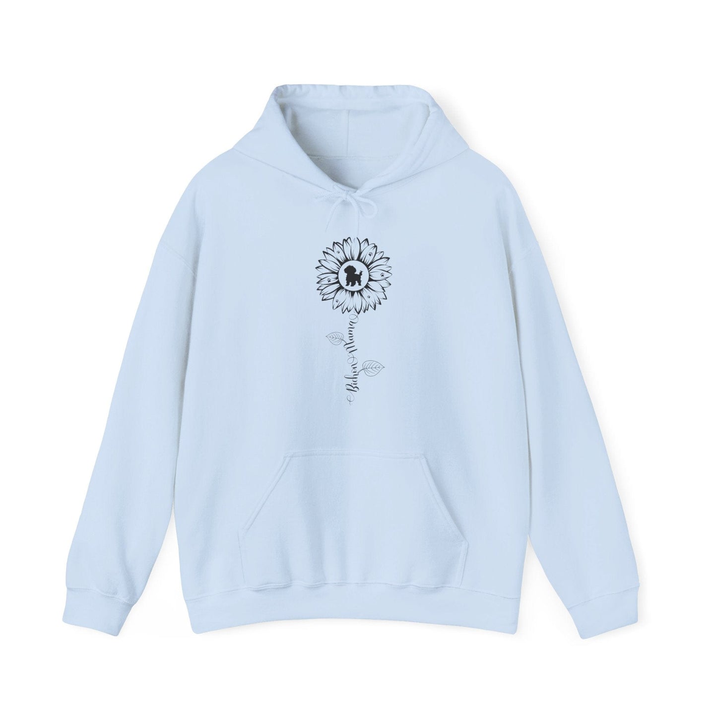 Bichon Mama Sunflower Hoodie Hoodie Light Blue / S