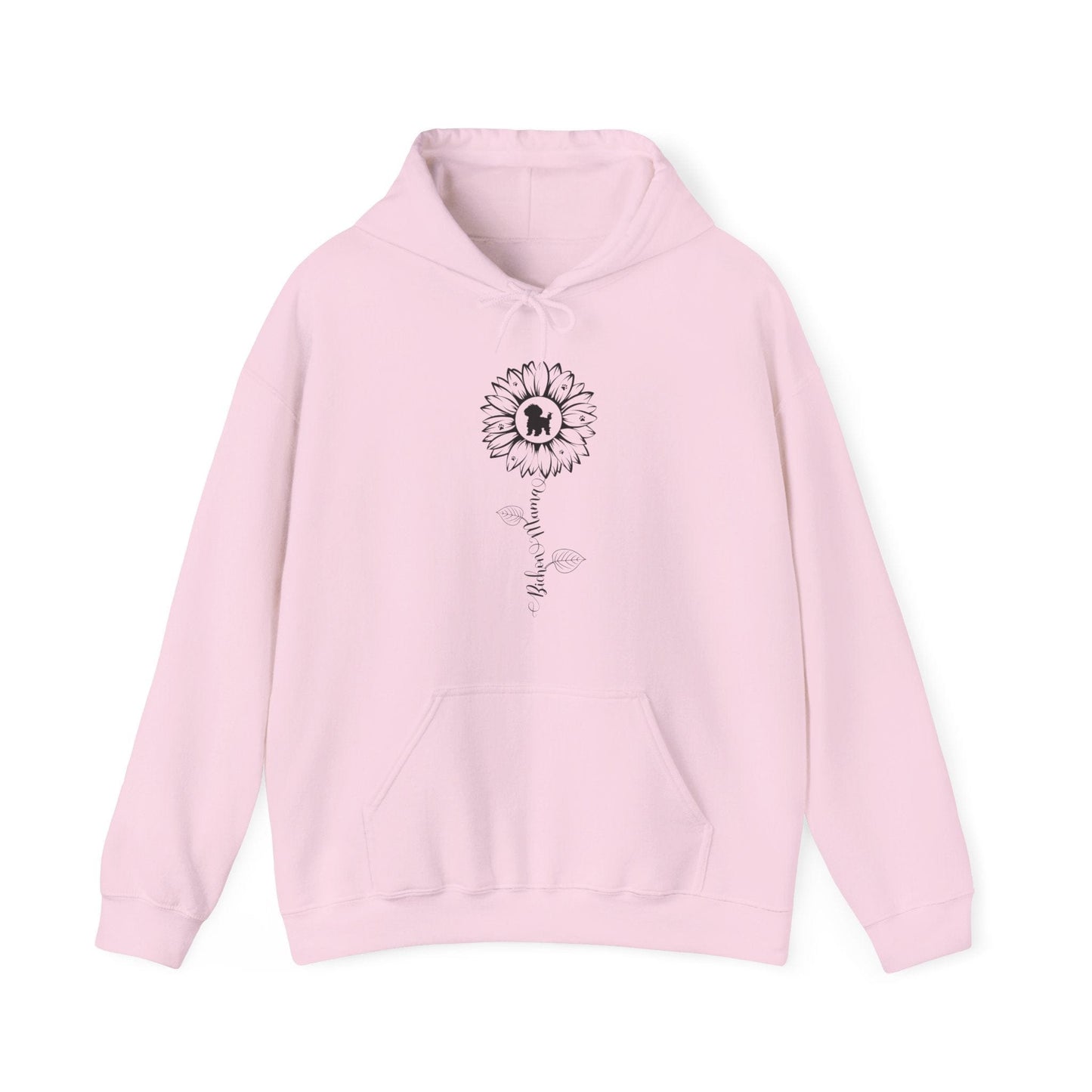 Bichon Mama Sunflower Hoodie Hoodie Light Pink / S