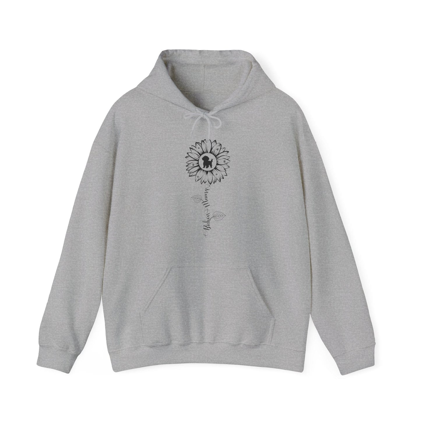 Bichon Mama Sunflower Hoodie Hoodie Sport Grey / S