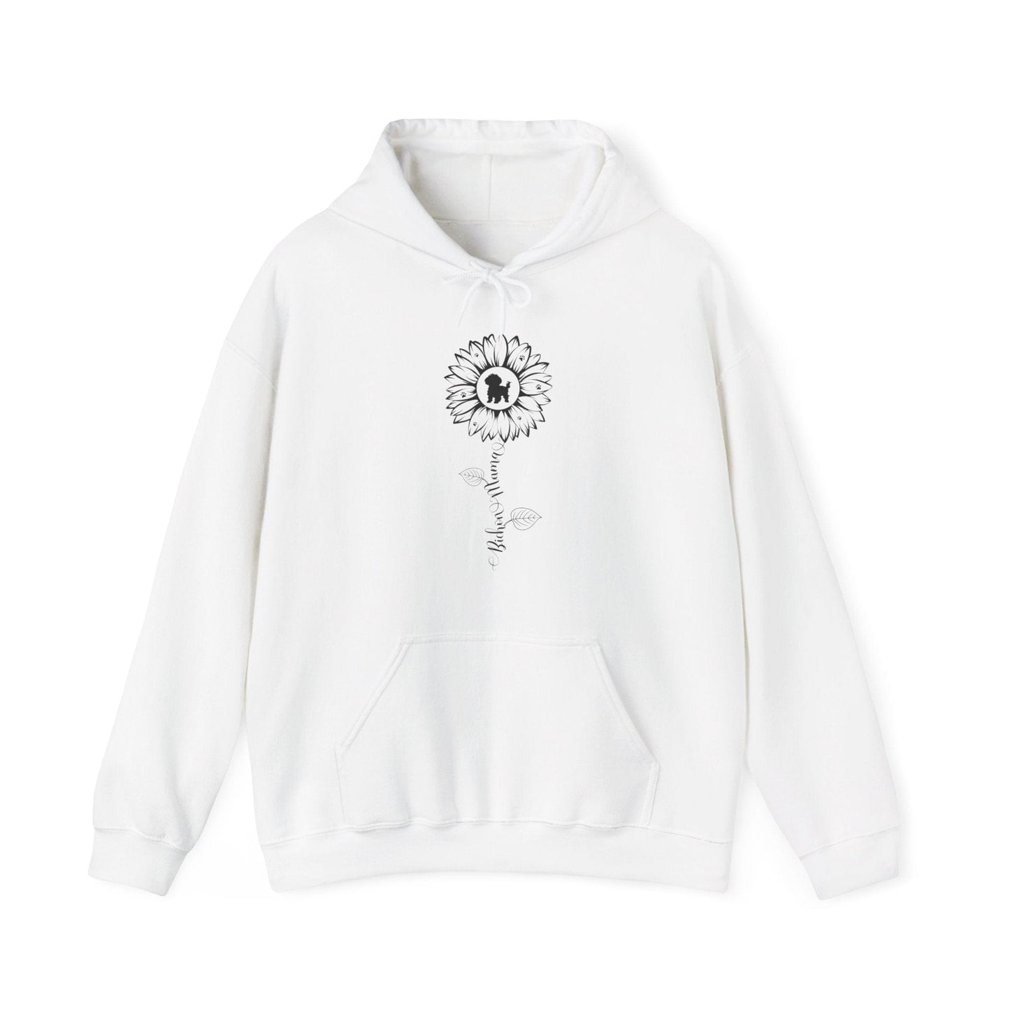 Bichon Mama Sunflower Hoodie Hoodie White / S