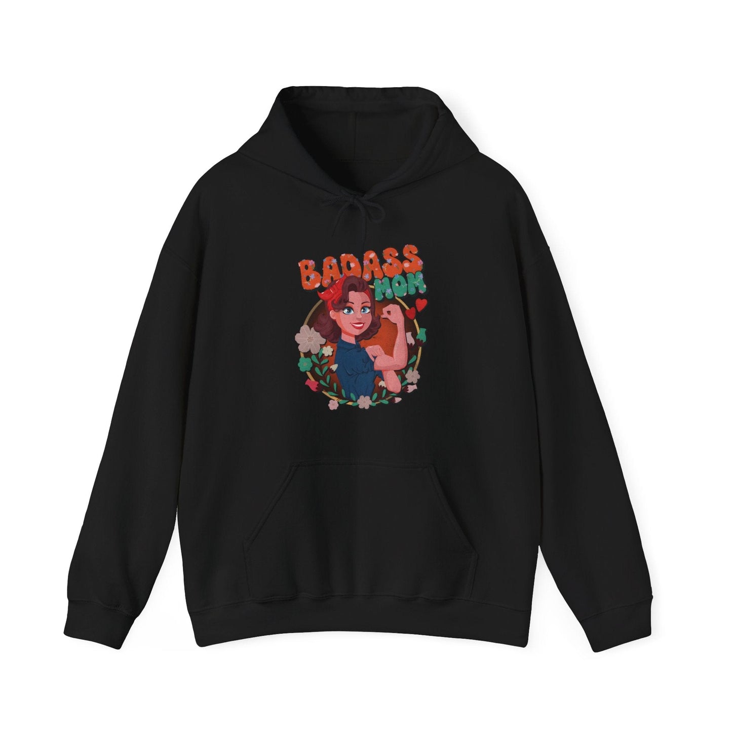 Badass Mom Vintage Vibes Hoodie Hoodie Black / S
