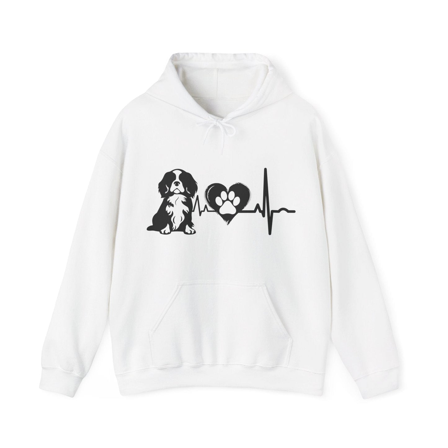 Cavalier Love Outline Graphic Hoodie Hoodie White / S