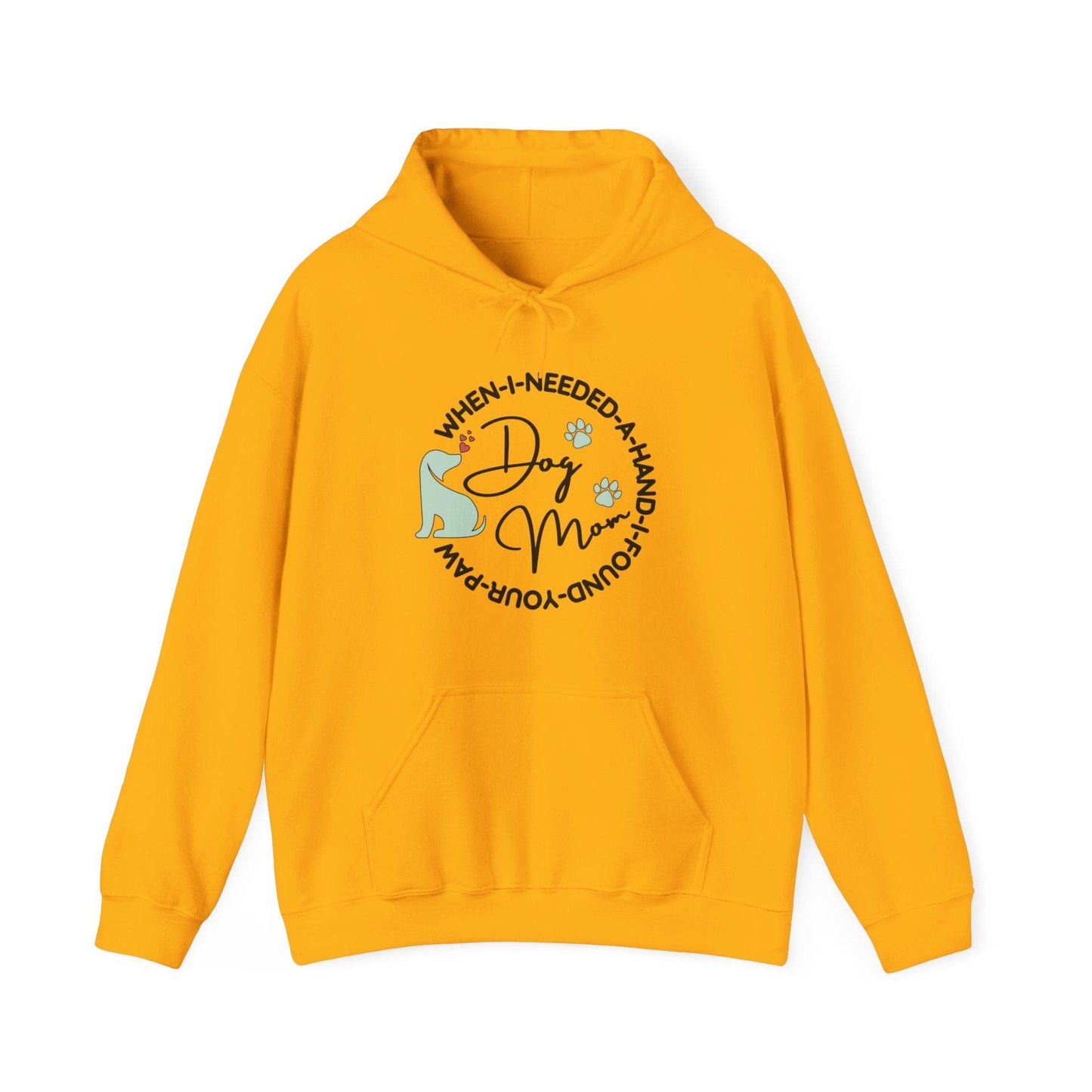 Dog Lover Quote Graphic Hoodie Hoodie Gold / S