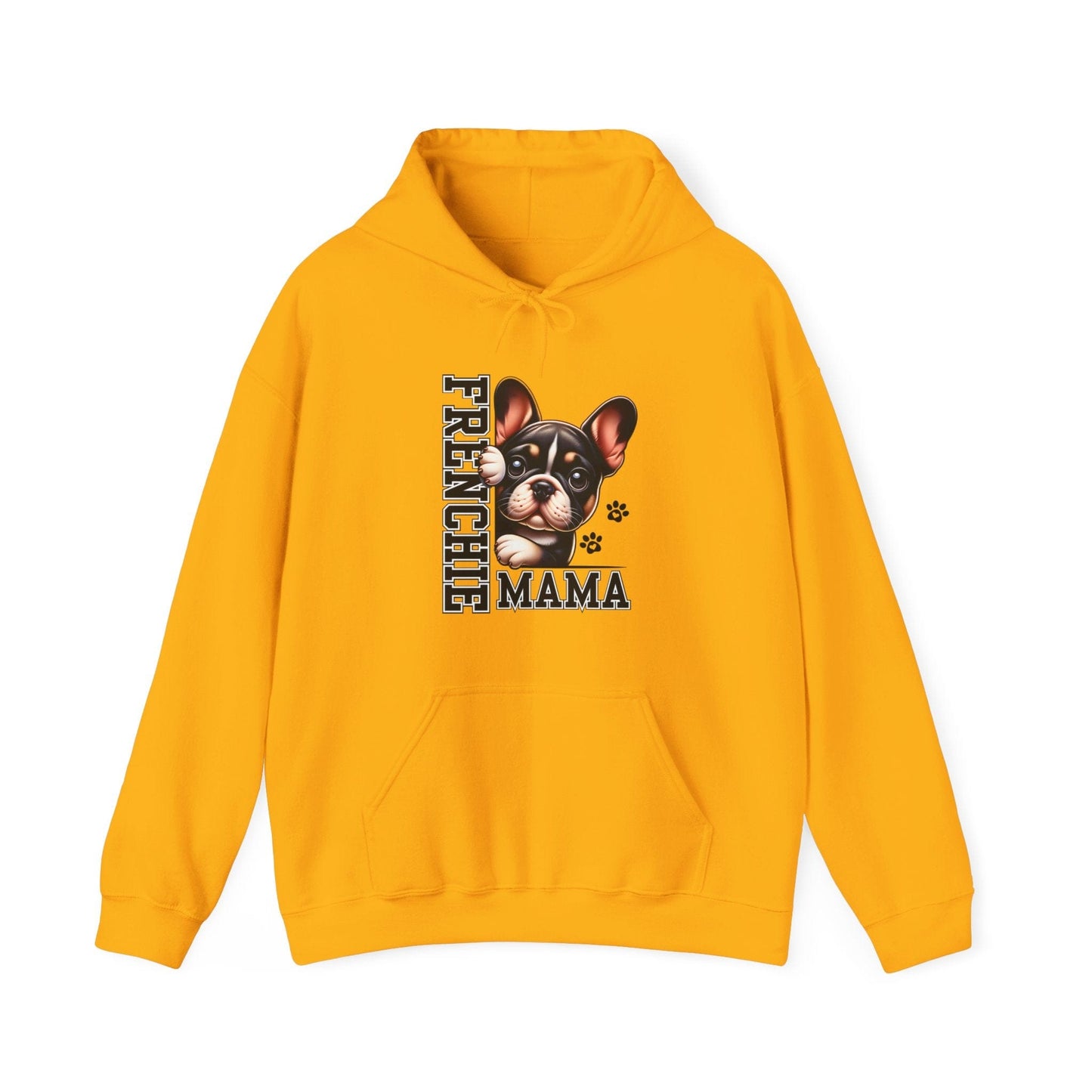 French Bulldog Mama Hooded Sweatshirt Hoodie Gold / S
