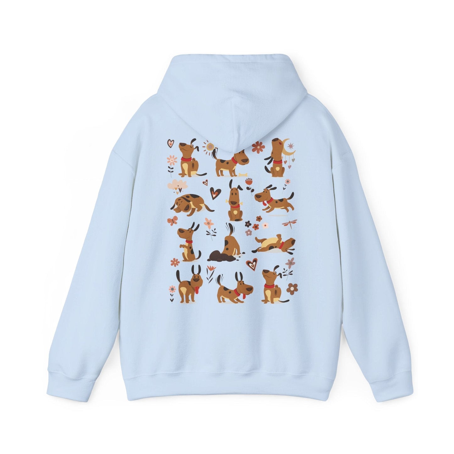 Funny Dog Life Hoodie - Cute Boho Dog Illustrations, Playful Gift for Dog Moms & Animal Lovers Hoodie