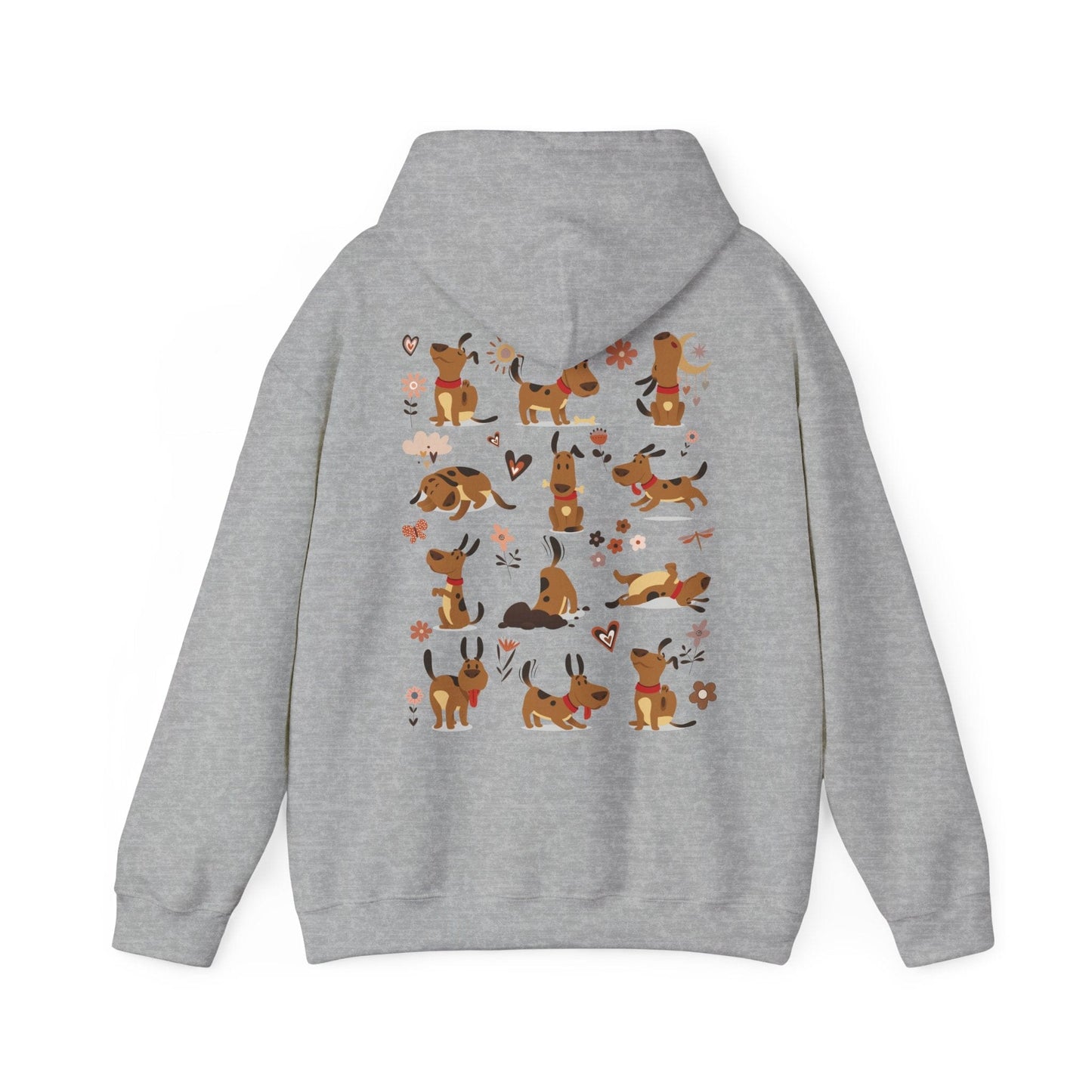 Funny Dog Life Hoodie - Cute Boho Dog Illustrations, Playful Gift for Dog Moms & Animal Lovers Hoodie