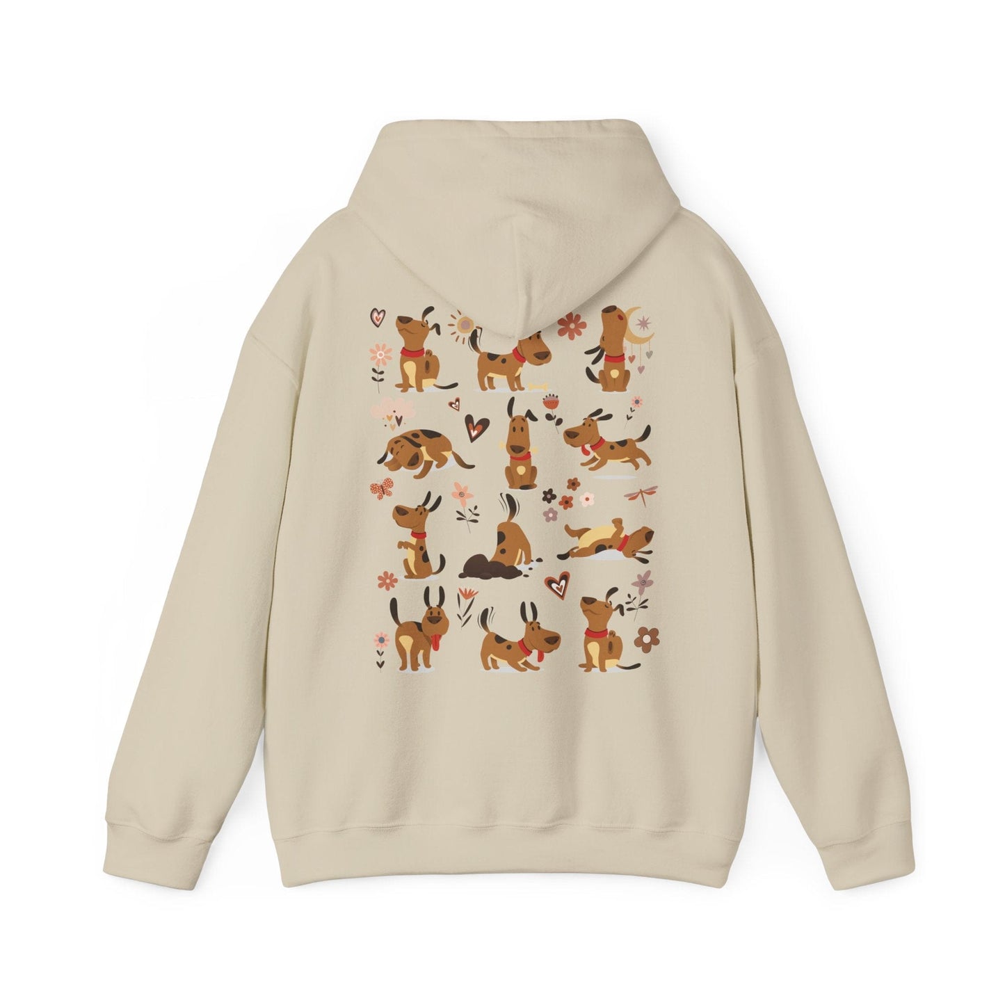 Funny Dog Life Hoodie - Cute Boho Dog Illustrations, Playful Gift for Dog Moms & Animal Lovers Hoodie