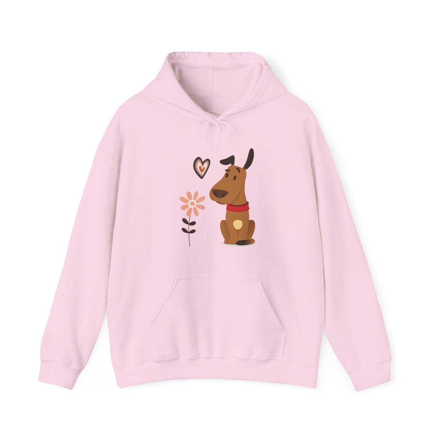 Funny Dog Life Hoodie - Cute Boho Dog Illustrations, Playful Gift for Dog Moms & Animal Lovers Hoodie Light Pink / S