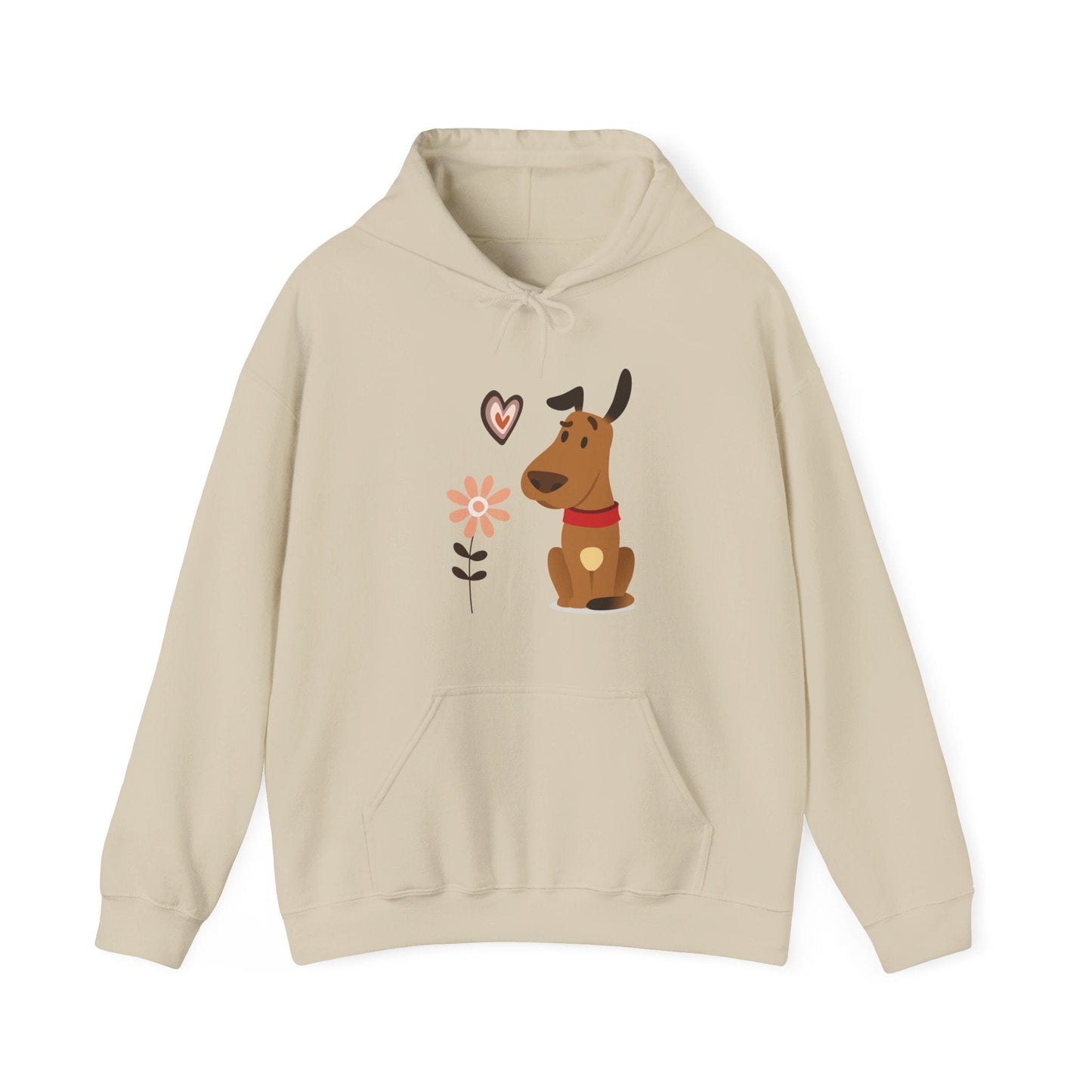 Funny Dog Life Hoodie - Cute Boho Dog Illustrations, Playful Gift for Dog Moms & Animal Lovers Hoodie Sand / S