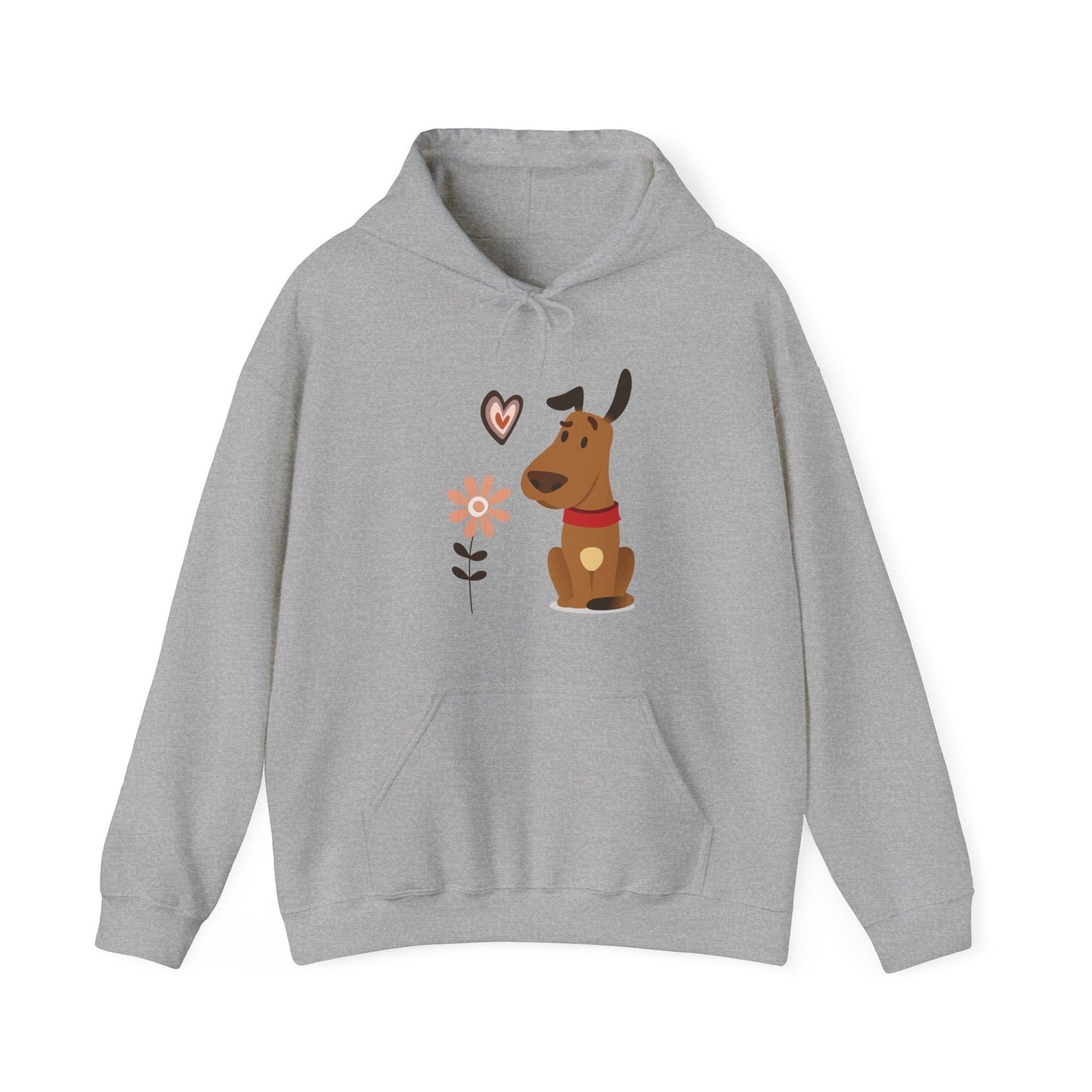 Funny Dog Life Hoodie - Cute Boho Dog Illustrations, Playful Gift for Dog Moms & Animal Lovers Hoodie Sport Grey / S