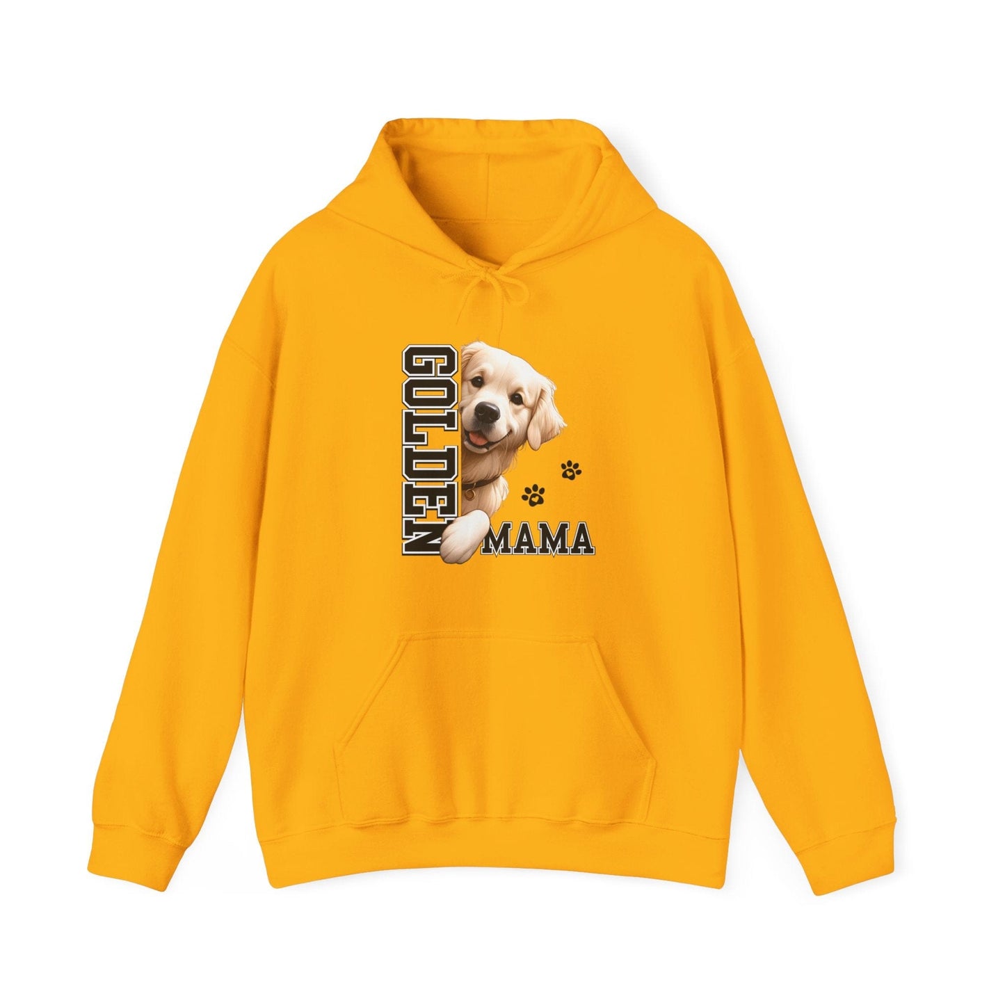 Golden Retriever Mama Hooded Sweatshirt Hoodie Gold / S