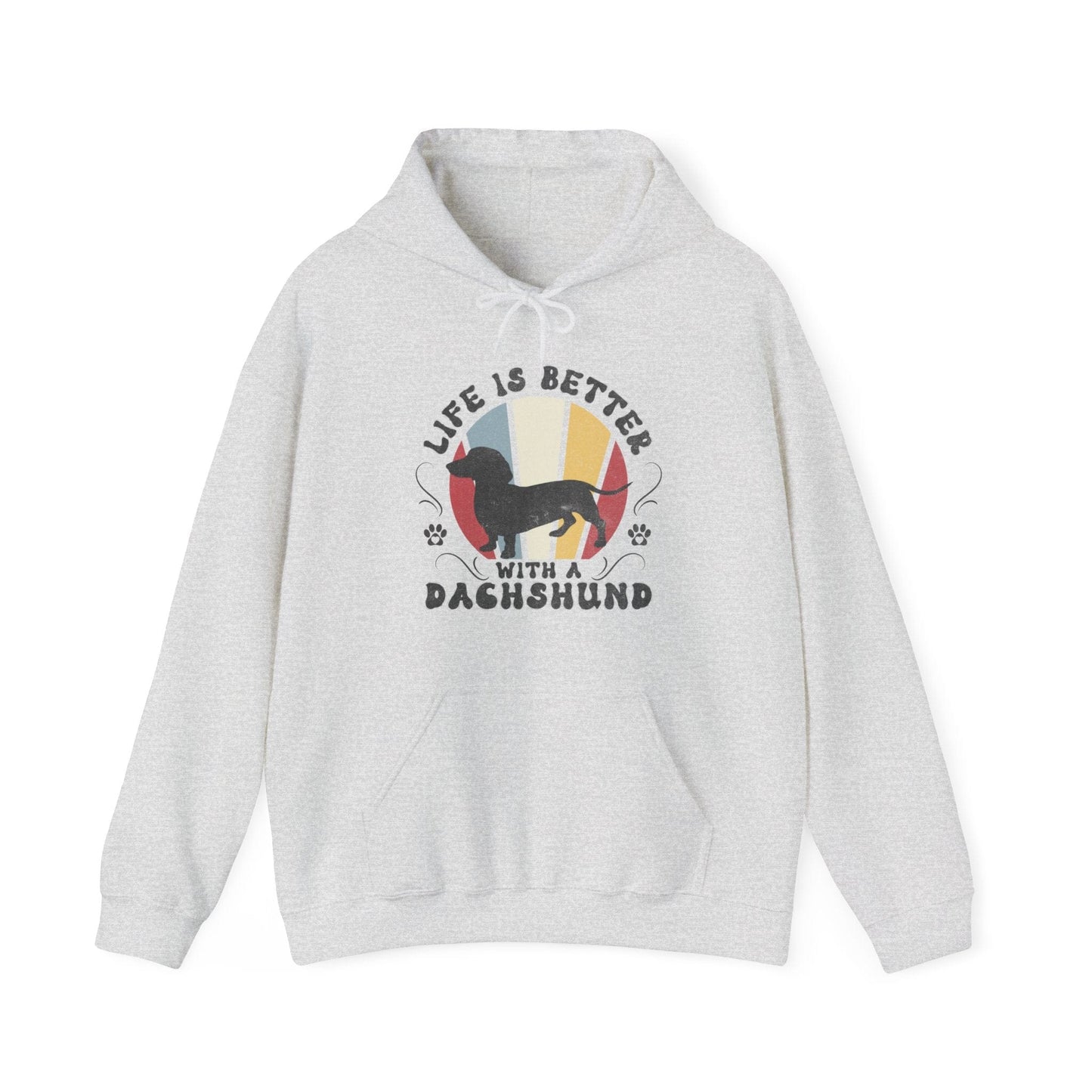 Life is Better With a Dachshund Hooded Sweatshirt Hoodie Ash / S