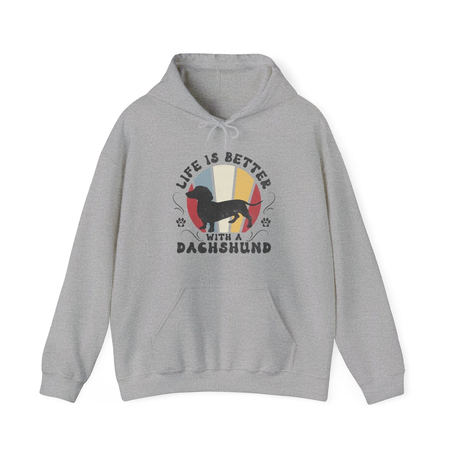 Life is Better With a Dachshund Hooded Sweatshirt Hoodie Sport Grey / S