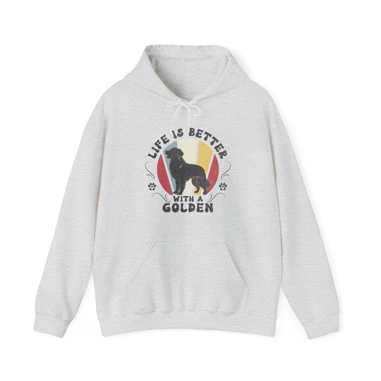 Life is Better With a Golden Hooded Sweatshirt Hoodie Ash / S