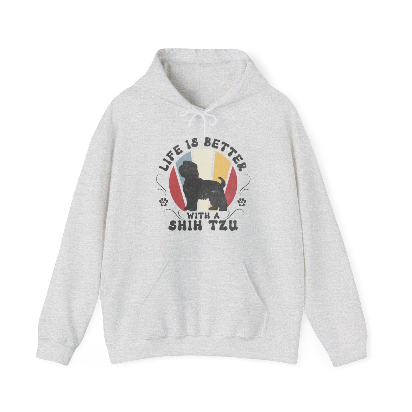 Life is Better With a Shih Tzu Hooded Sweatshirt Hoodie Ash / S