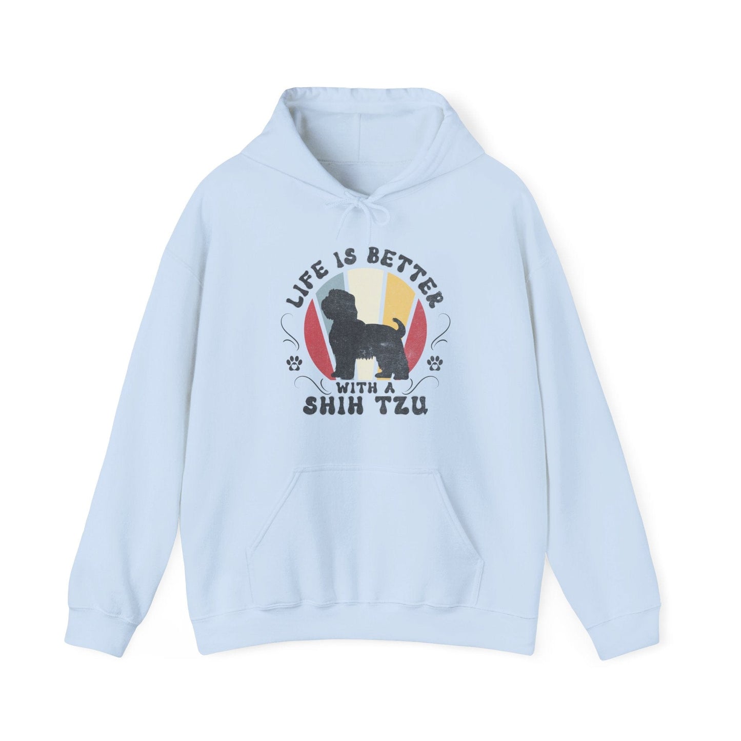 Life is Better With a Shih Tzu Hooded Sweatshirt Hoodie Light Blue / S