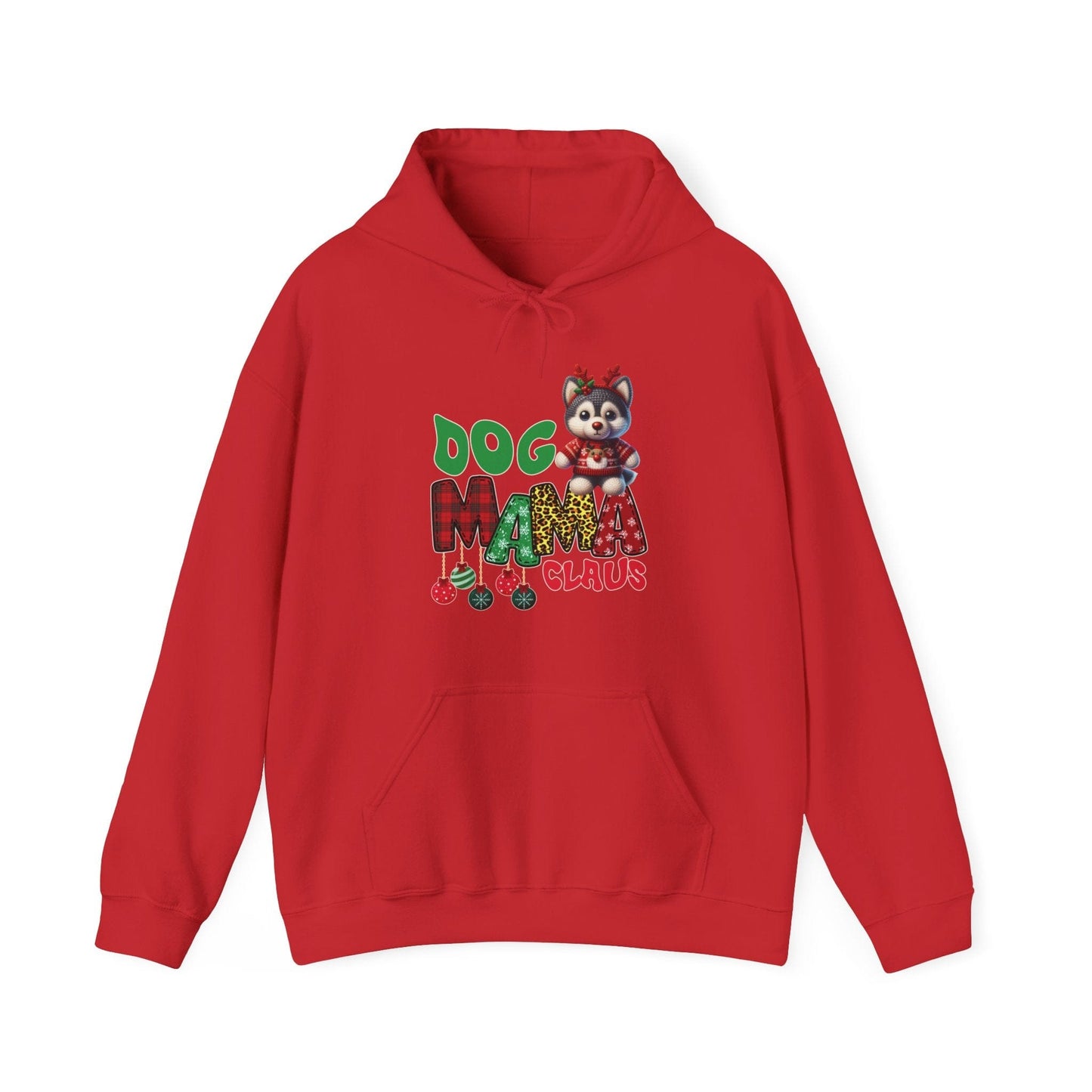 Husky Mama Claus Hoodie Hoodie Red / S
